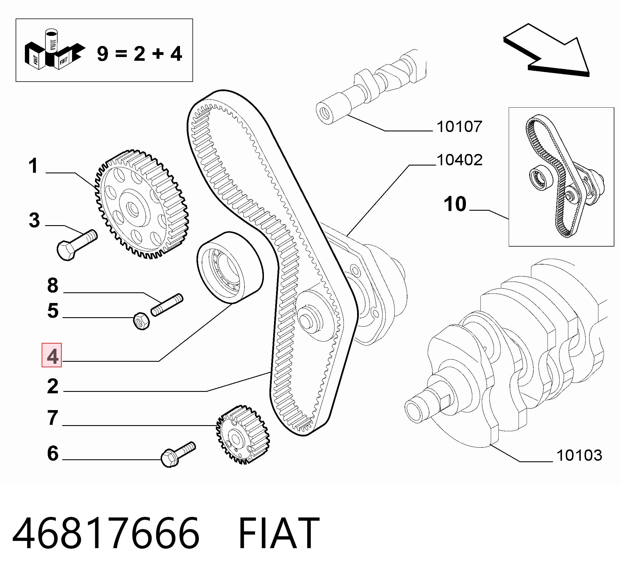 Rodillo tensor cadena Fiat Tipo (356)