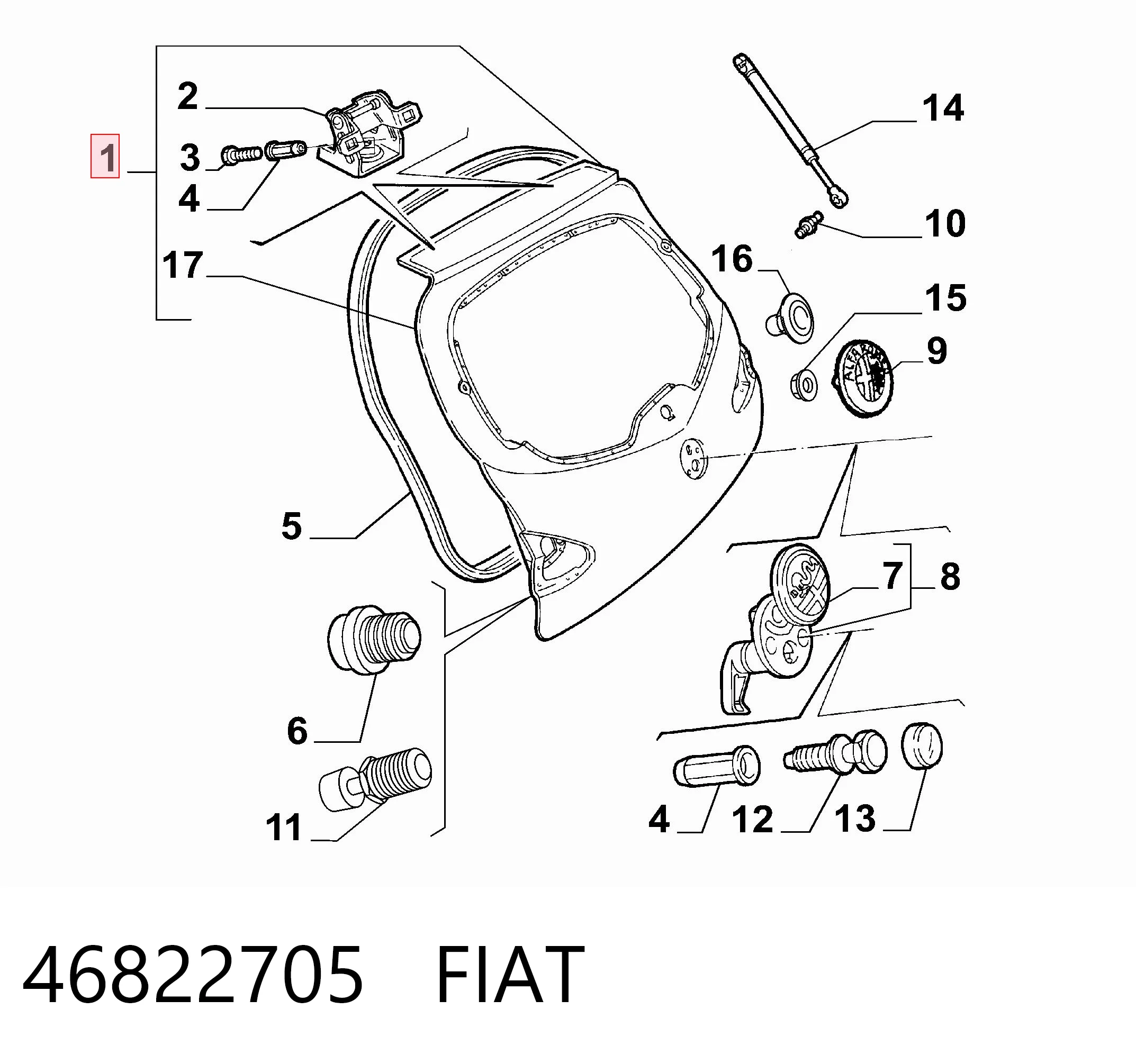 Comprar Puerta trasera del maletero (portón trasero) Alfa Romeo 147  937 a bajo precio