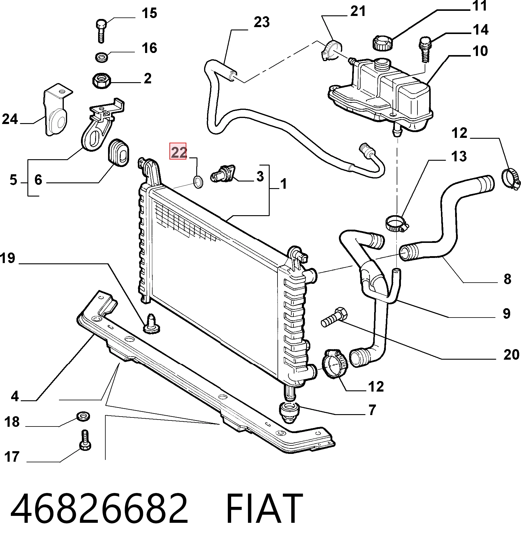Condensador aire acondicionado Fiat Palio  (178DX)