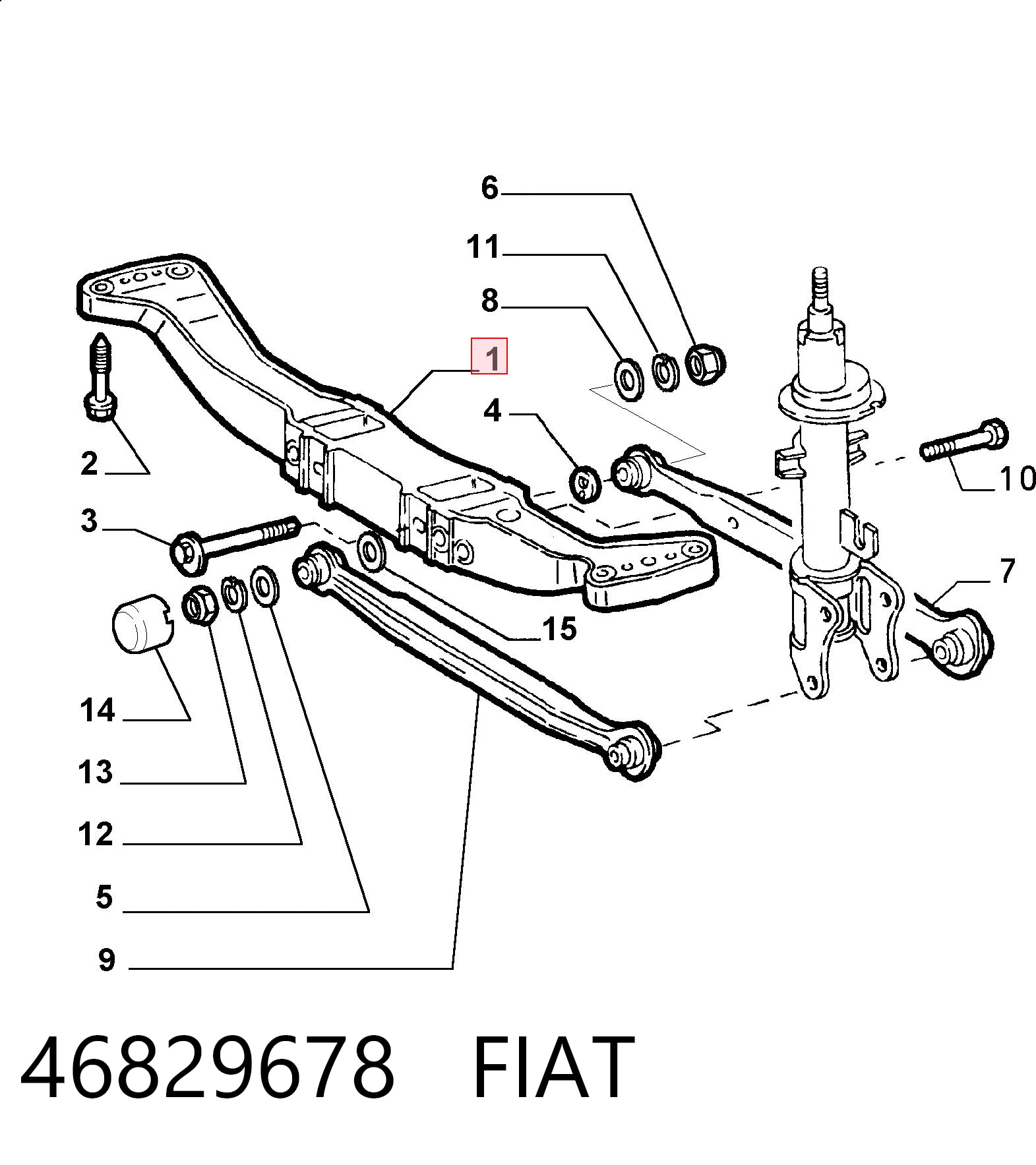 Comprar Subchasis trasero soporte motor Alfa Romeo 147  937 a bajo precio