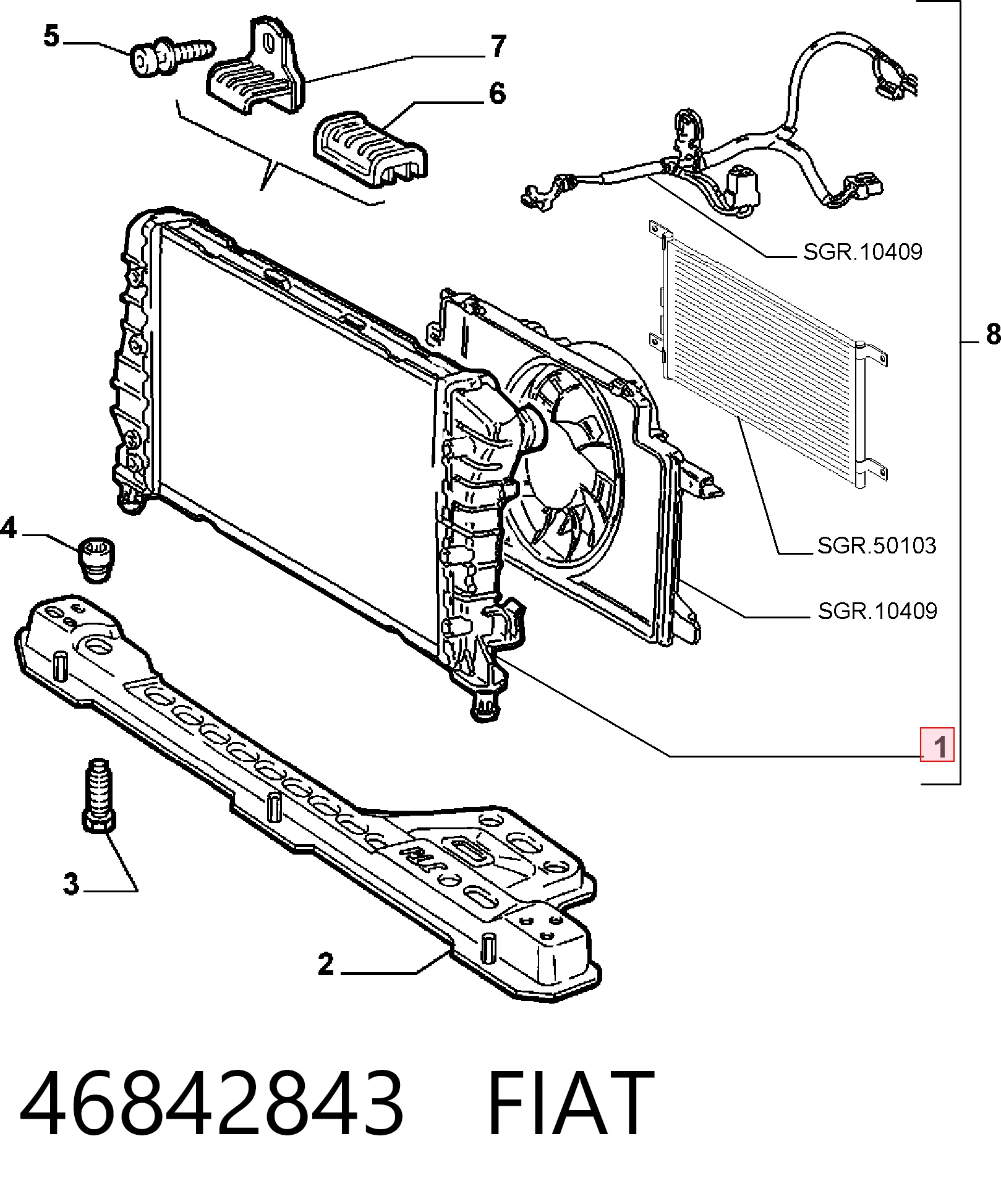 Refrigeración del motor Alfa Romeo 147  (2001-2010)