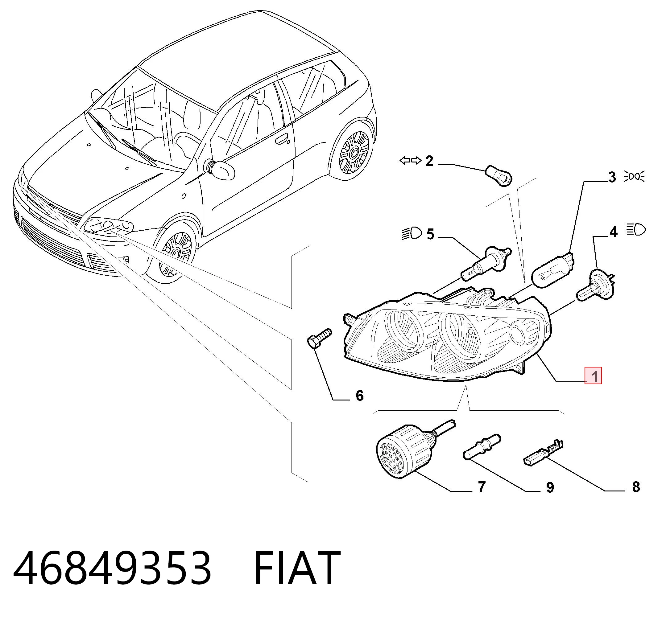 Comprar Faro izquierdo Fiat Panda I 141A a bajo precio