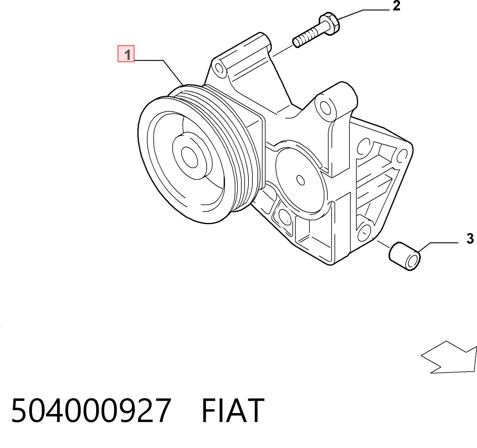 504000927 Fiat/Alfa/Lancia Bomba hidráulica de dirección