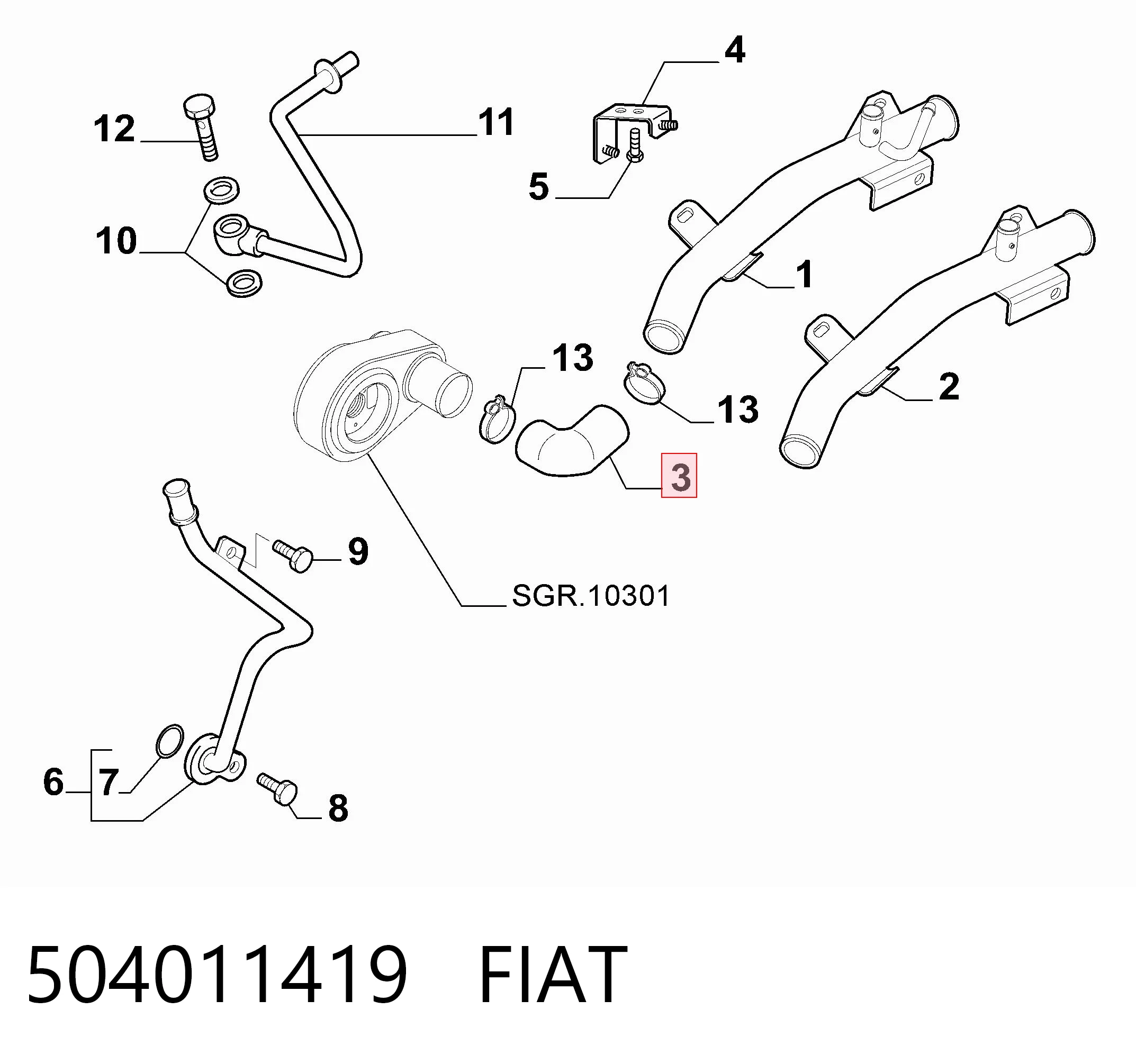 504011419 Fiat/Alfa/Lancia