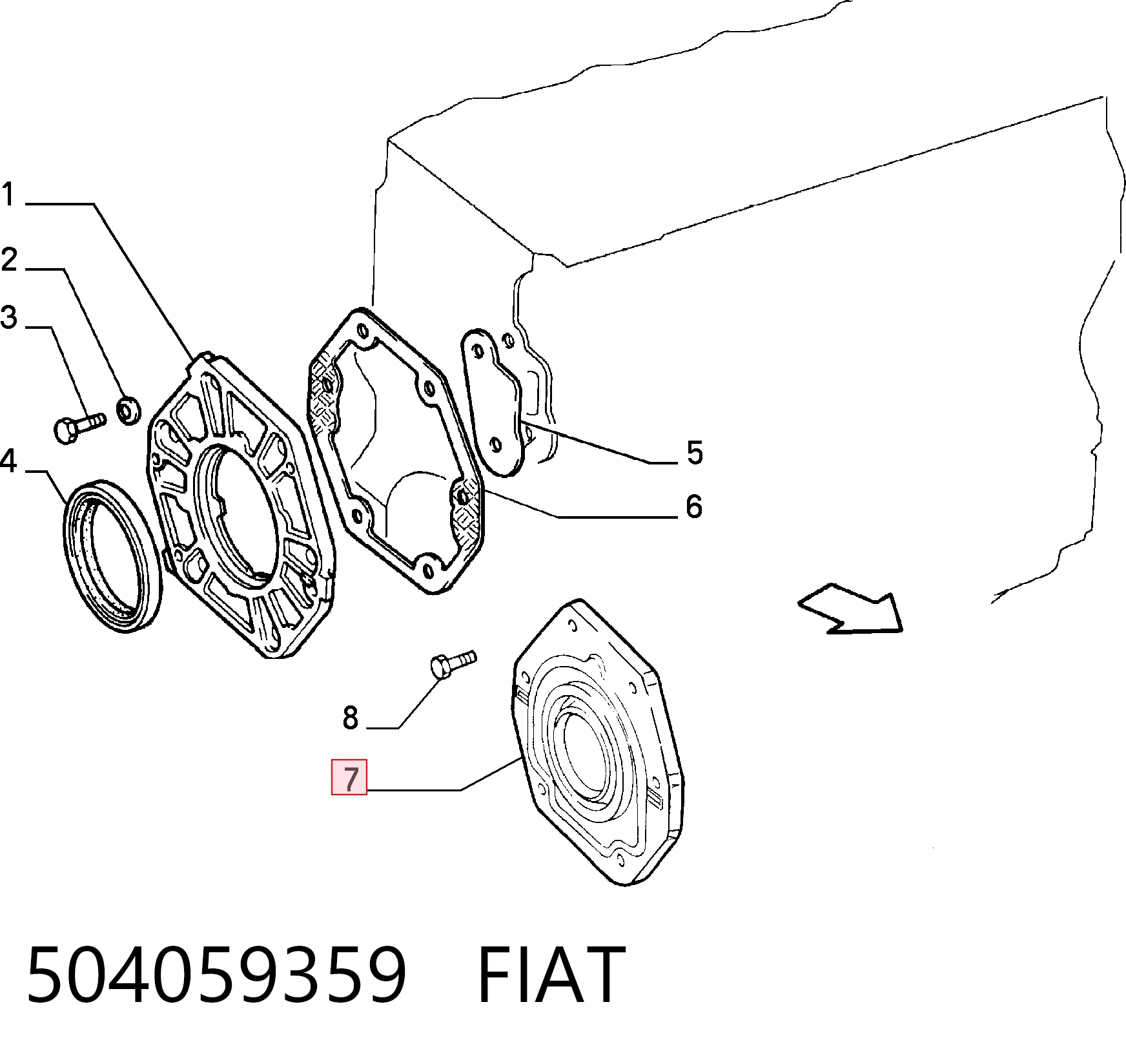 Retén de cigüeñal frontal Iveco 98453818 precio, desde 45,72 EUR