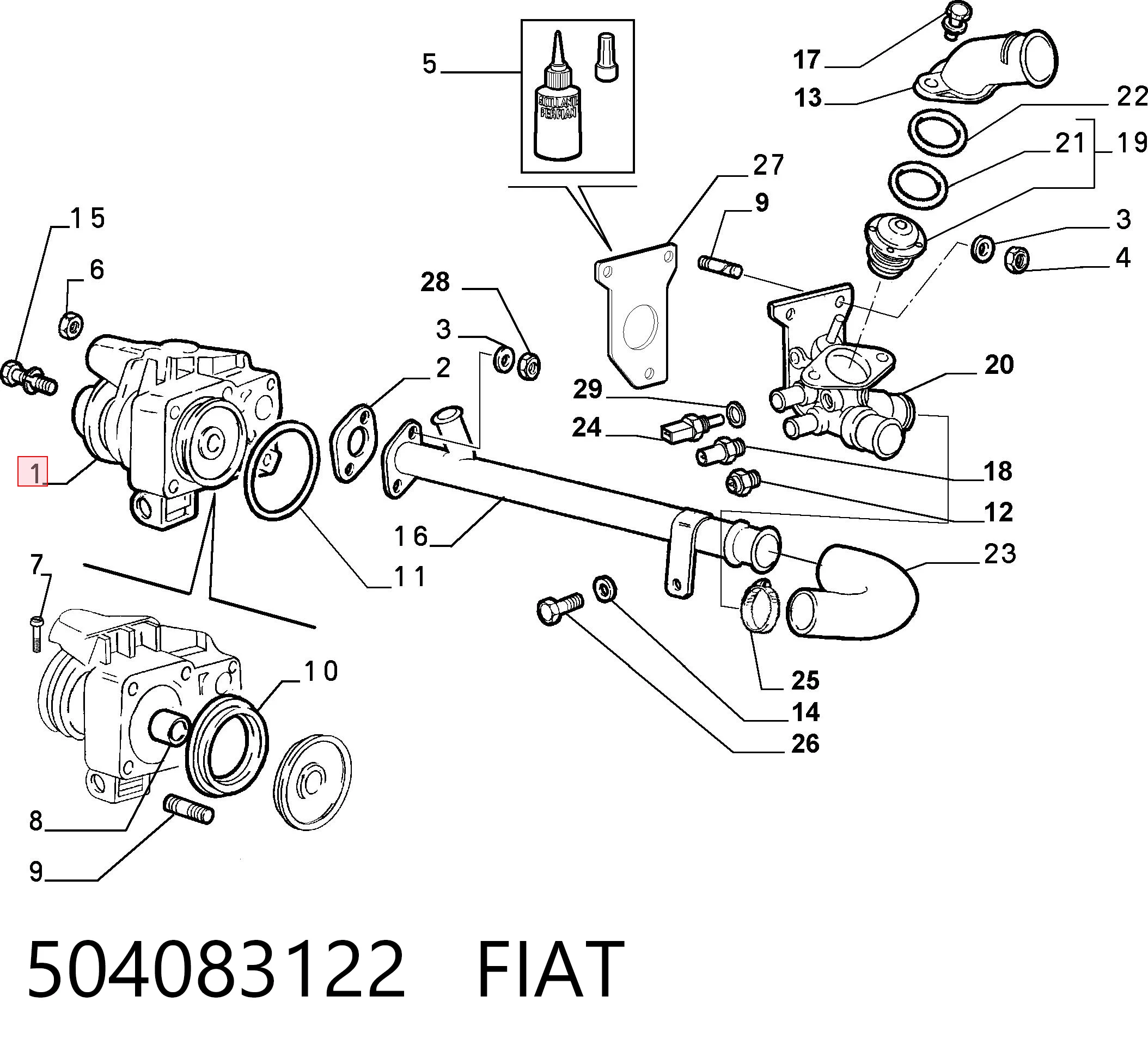 504083122 Fiat/Alfa/Lancia