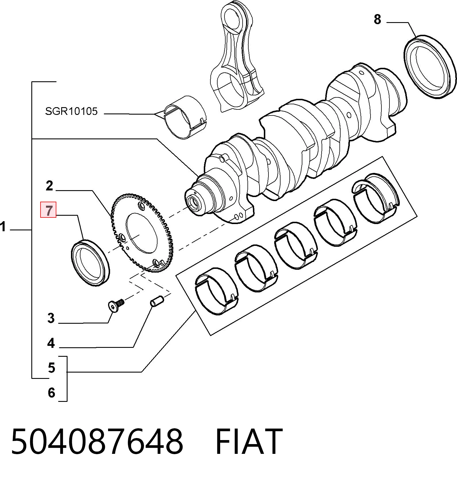Retén de cigüeñal frontal Iveco Daily III furgoneta (1999 - 2006) precio, desde 24,04 EUR