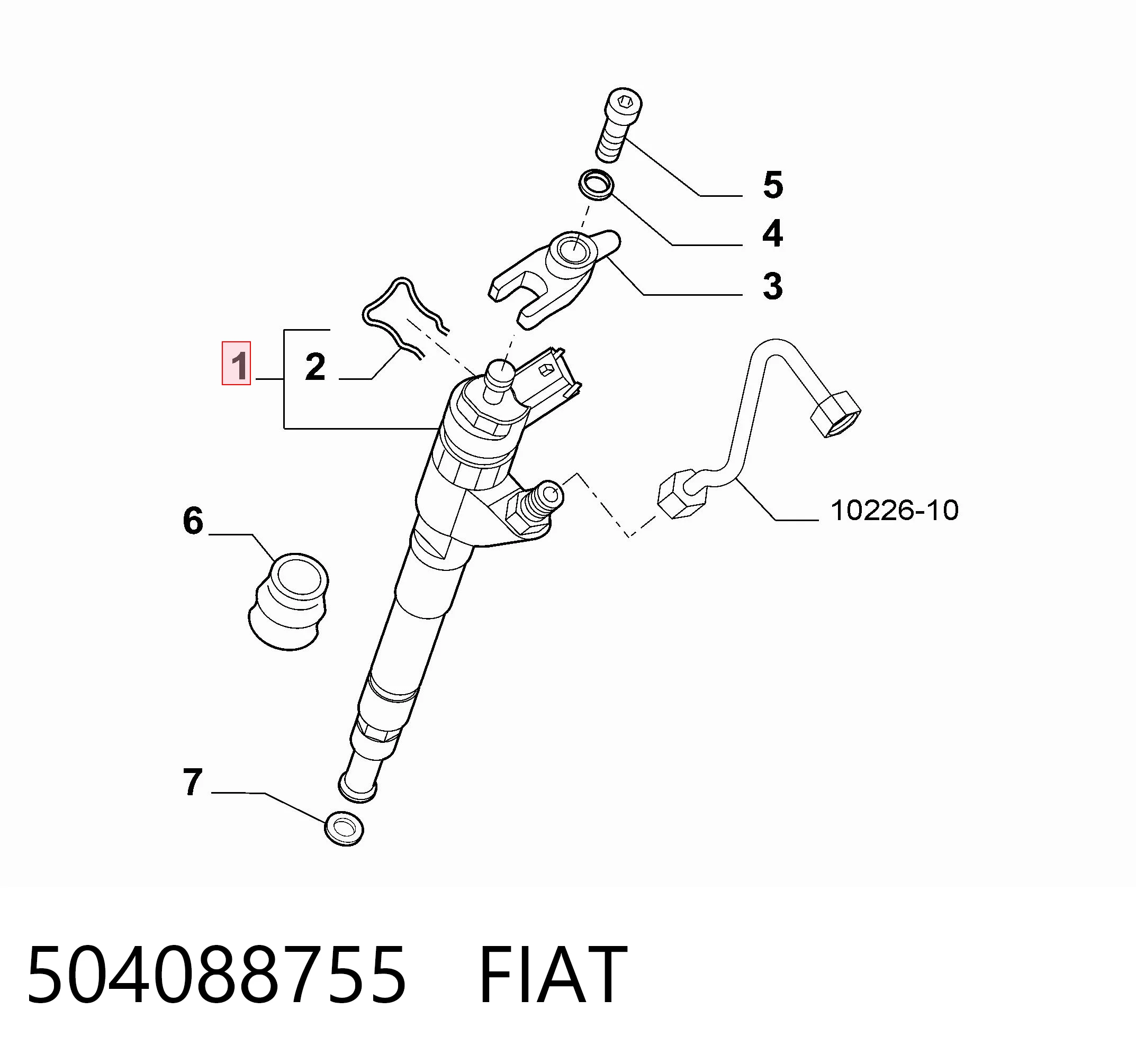 504088755 Fiat/Alfa/Lancia Inyector de combustible