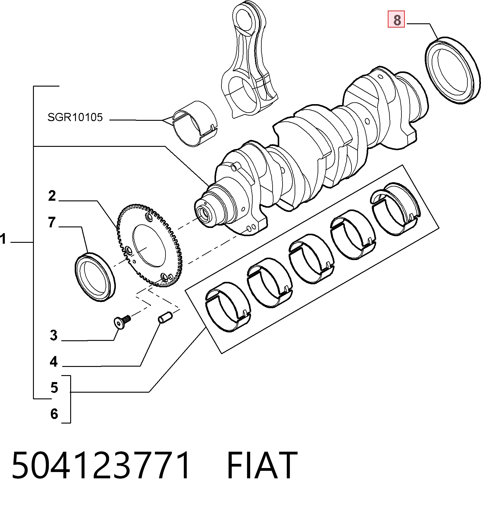 Anillo retén cigüeñal para Iveco Daily III 