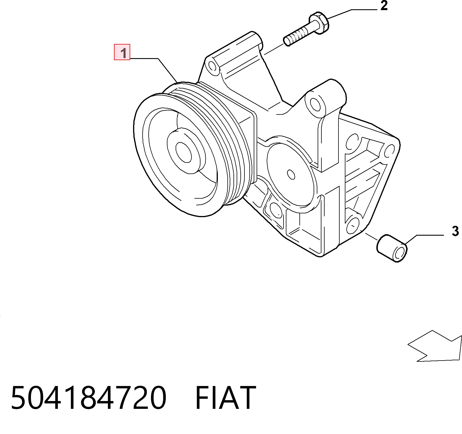 504184720 Fiat/Alfa/Lancia Bomba hidráulica de dirección