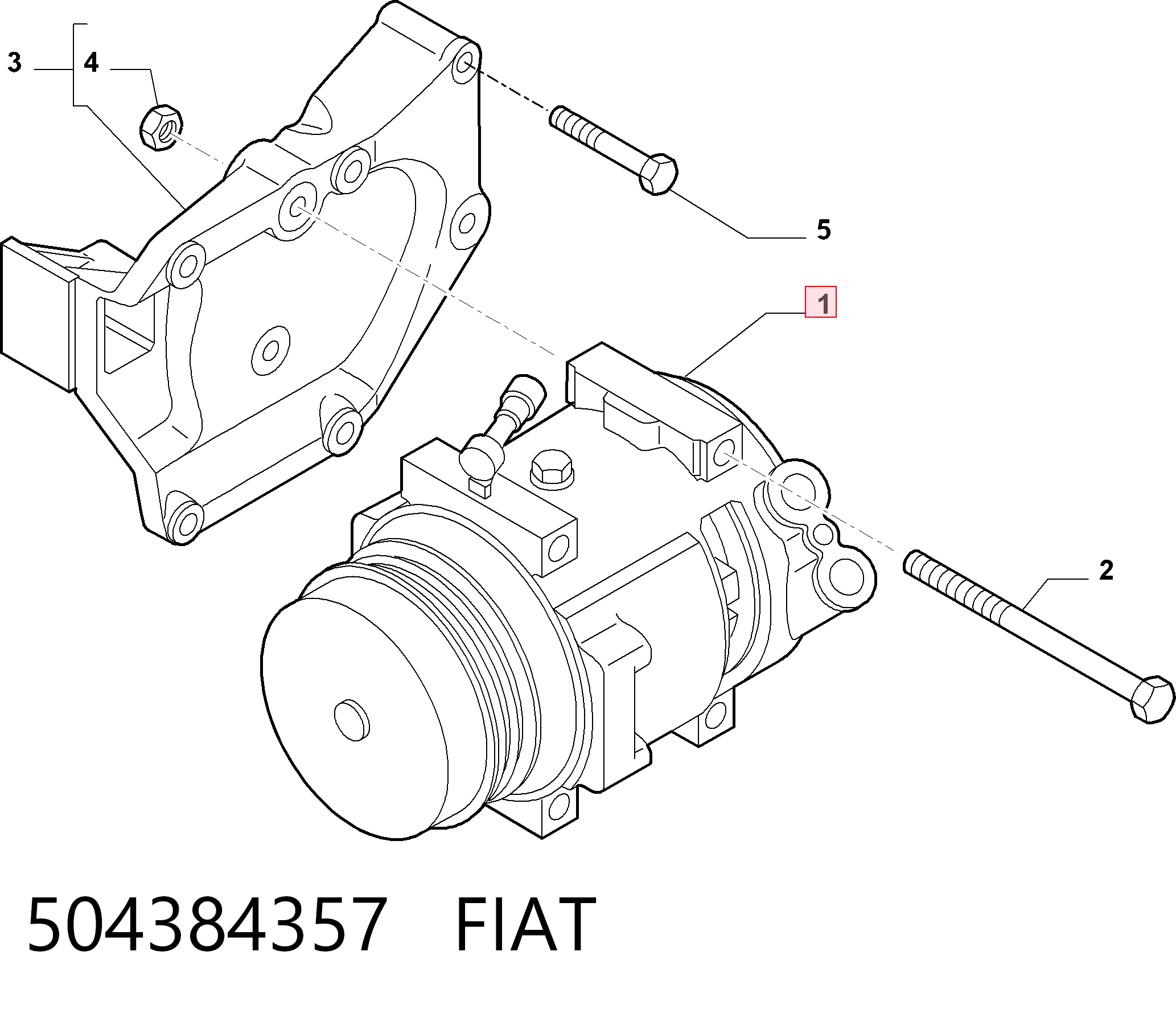 504384357 Fiat/Alfa/Lancia Compresor climatizador