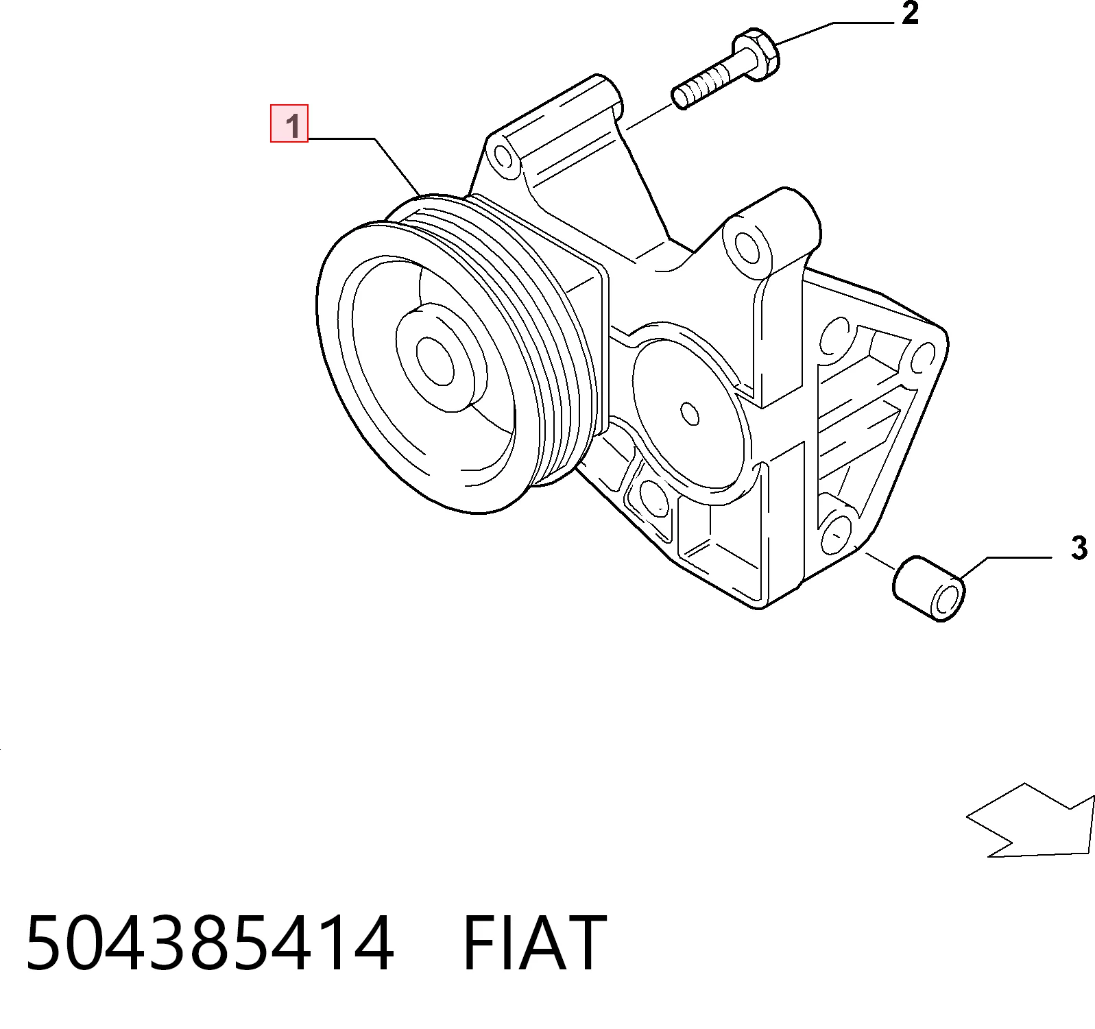 504385414 Fiat/Alfa/Lancia Bomba hidráulica de dirección