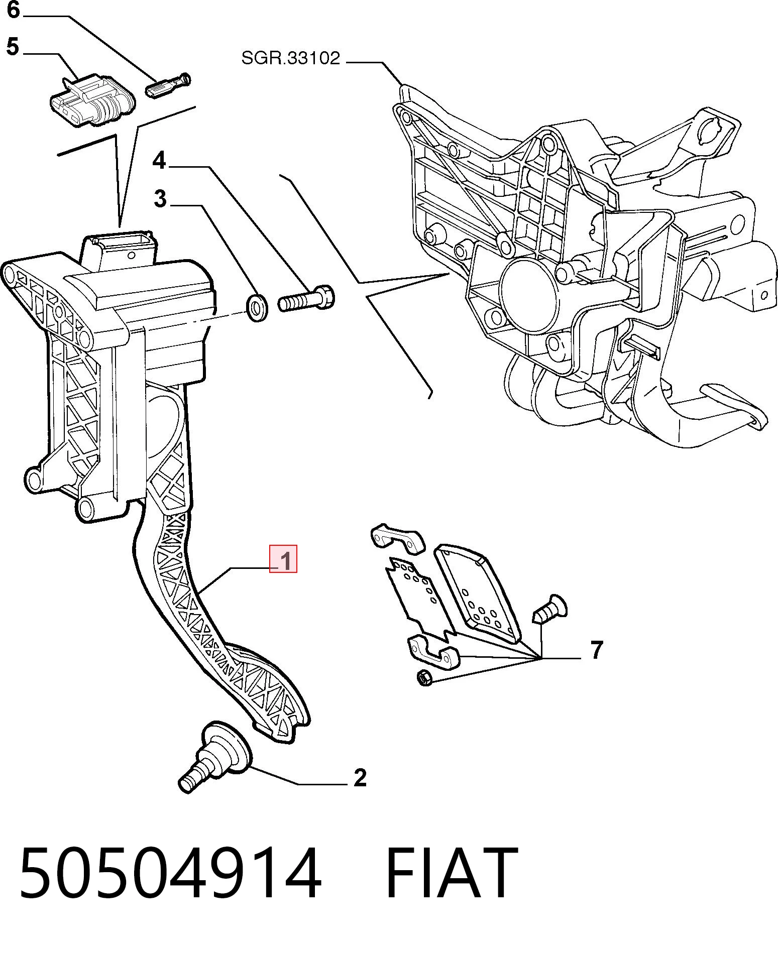 Comprar Pedal del acelerador Alfa Romeo 147  937