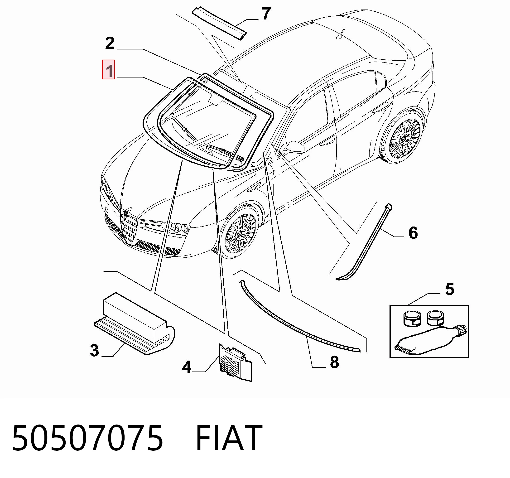 Parabrisas FIAT 50507075