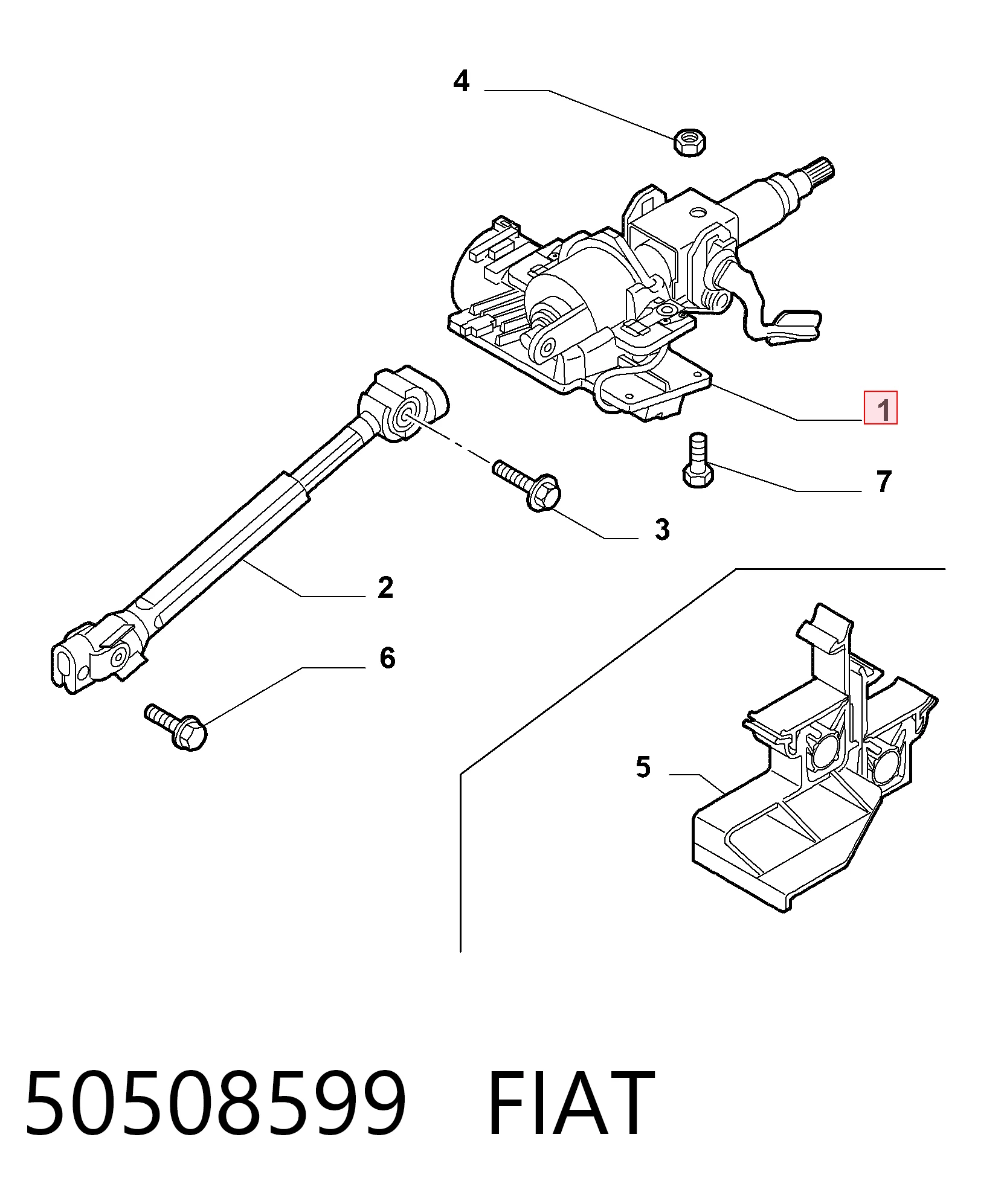Columna de dirección para Alfa Romeo Mito  (955)