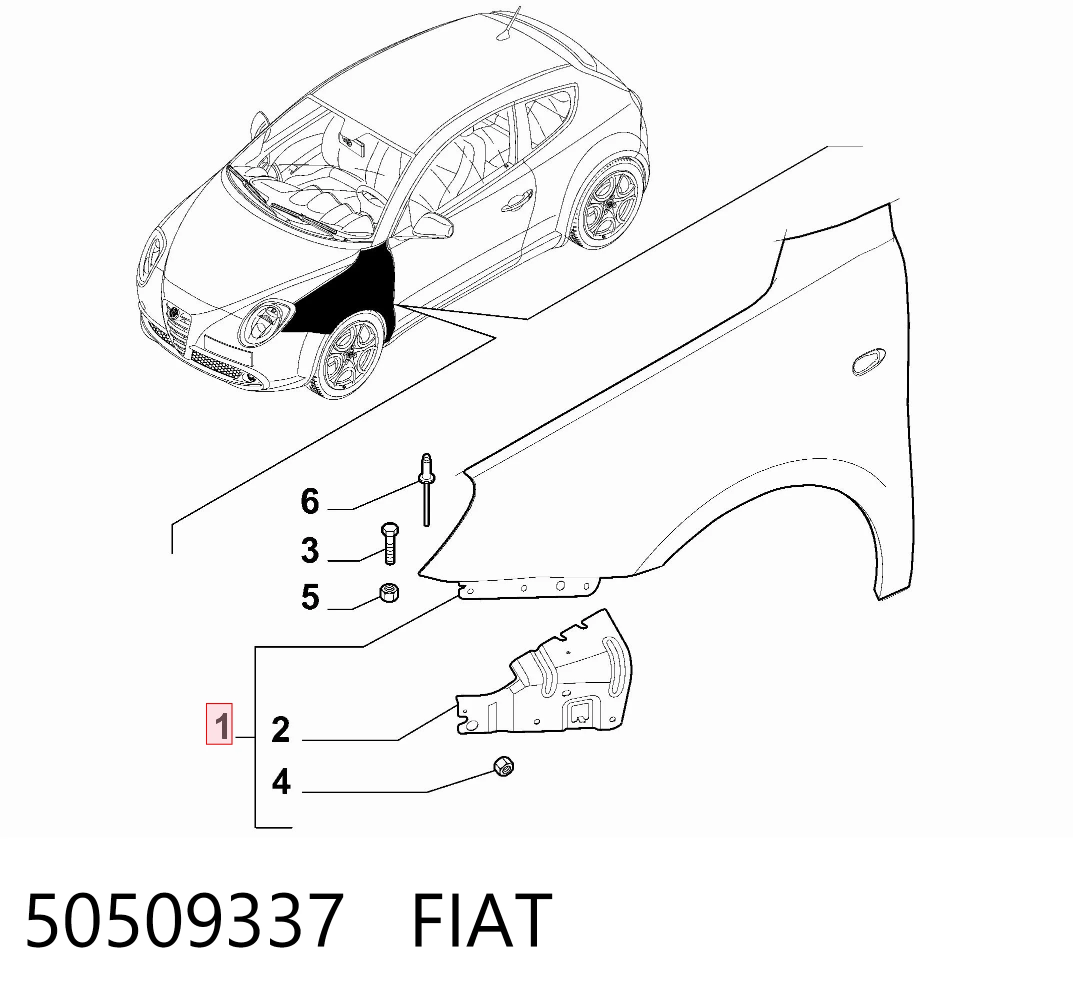 Comprar Aleta delantera izquierda Alfa Romeo Mito  955 a bajo precio