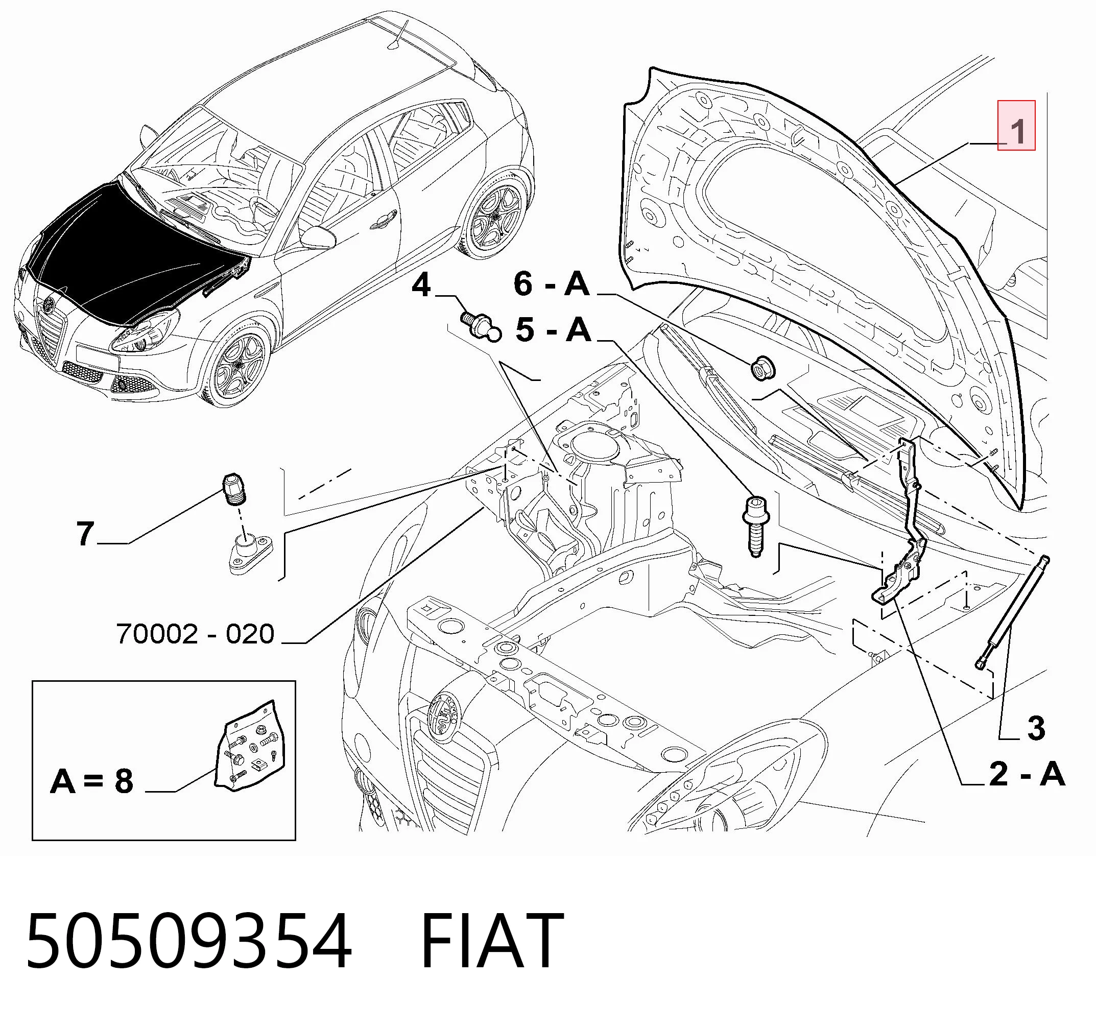  Capó Alfa Romeo Giulietta 
