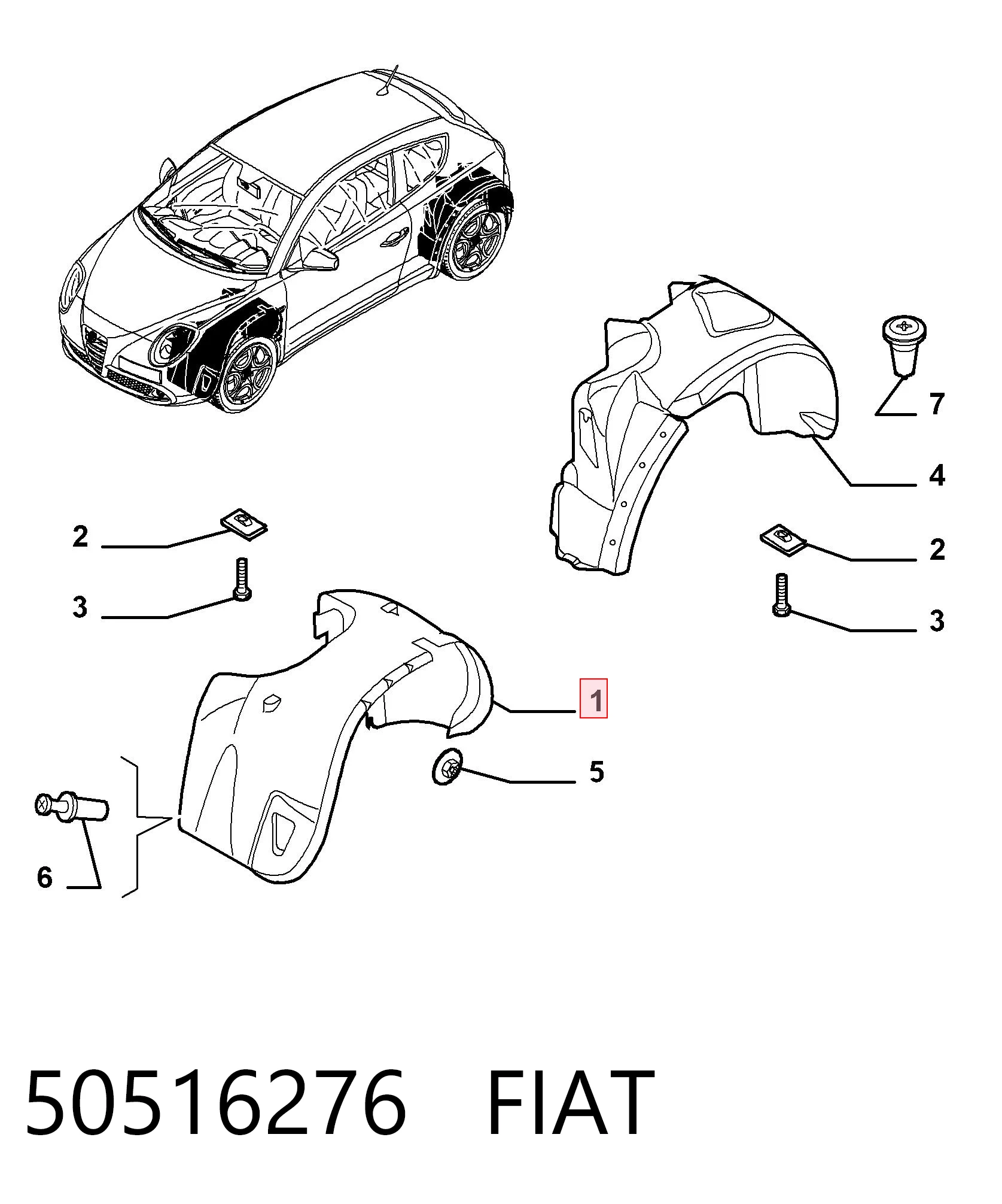 Comprar Paso de rueda delantero derecho Alfa Romeo Mito  955 a bajo precio