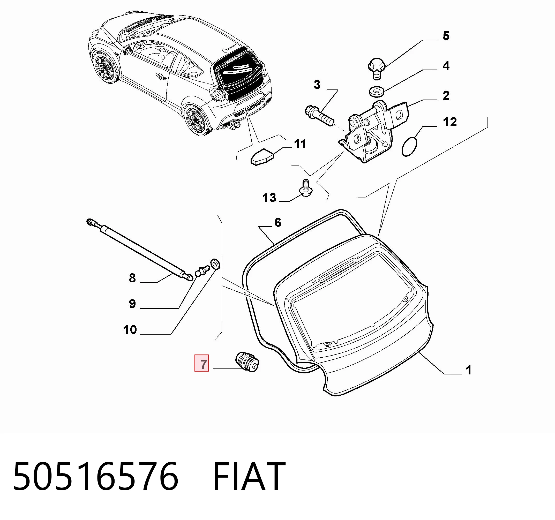 Comprar Puerta trasera del maletero (portón trasero) Alfa Romeo Mito  955 a bajo precio