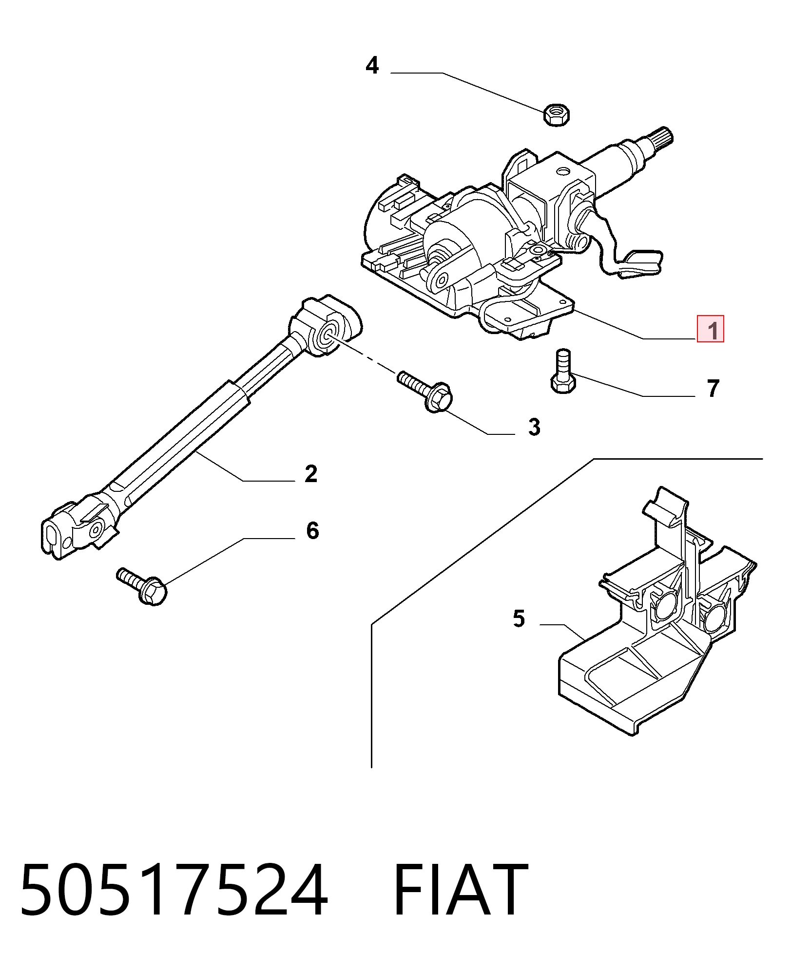 Columna de dirección Alfa Romeo Mito hatchback (955) (2008 - 2018) precio, desde 200,53 EUR