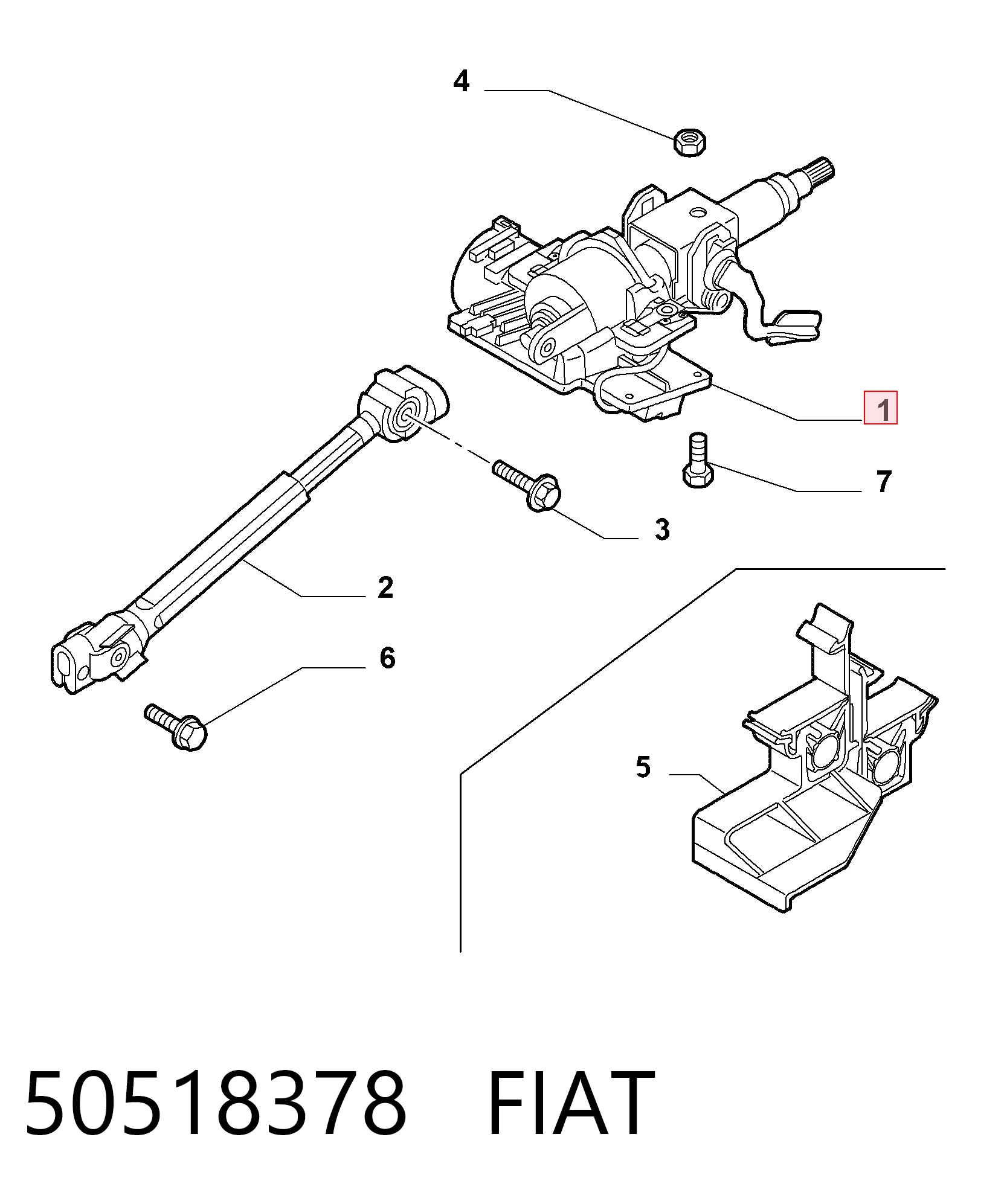 Columna de volante para Alfa Romeo Mito  955