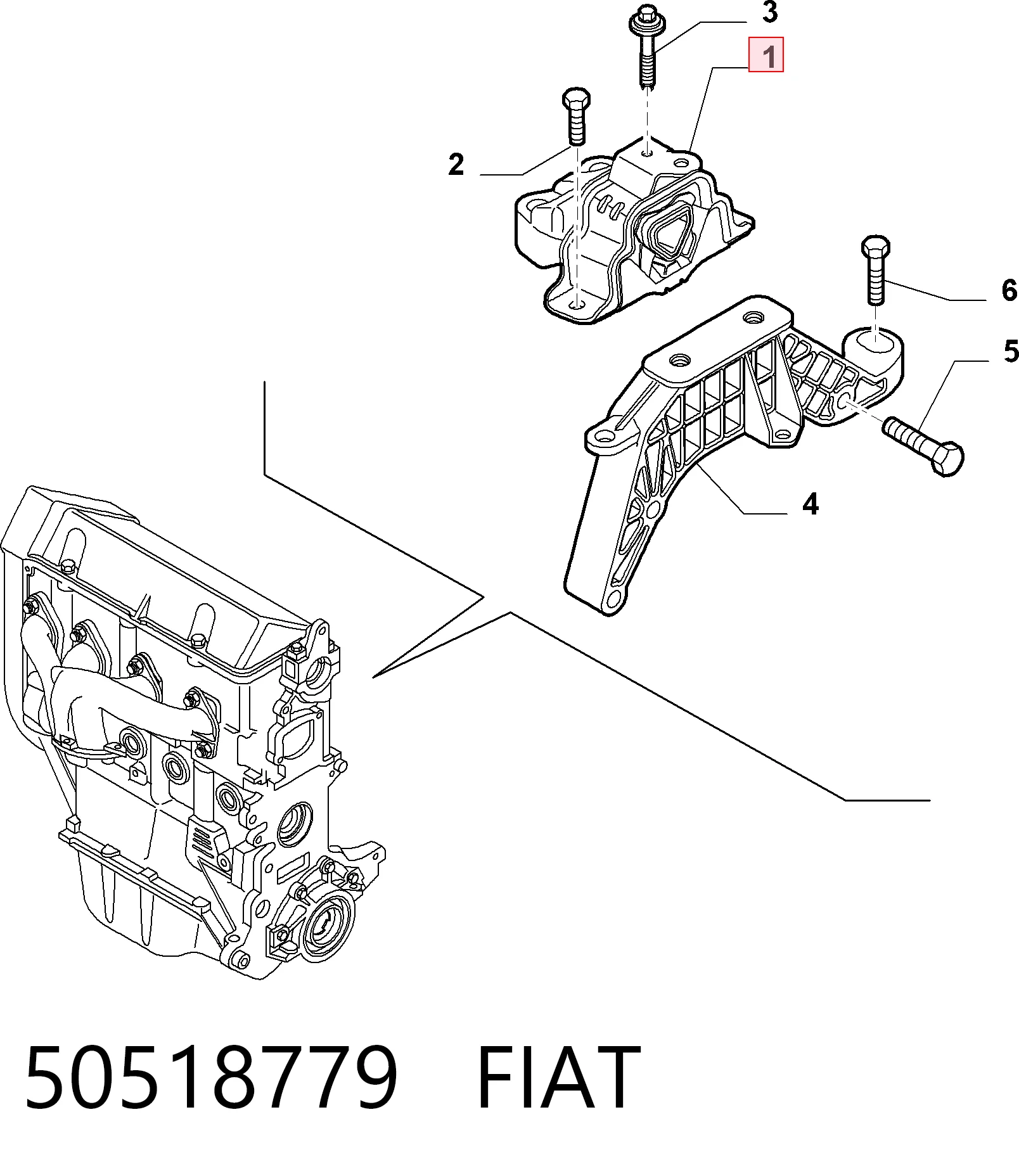 Comprar Soporte trasero del motor Alfa Romeo Mito  955 a bajo precio