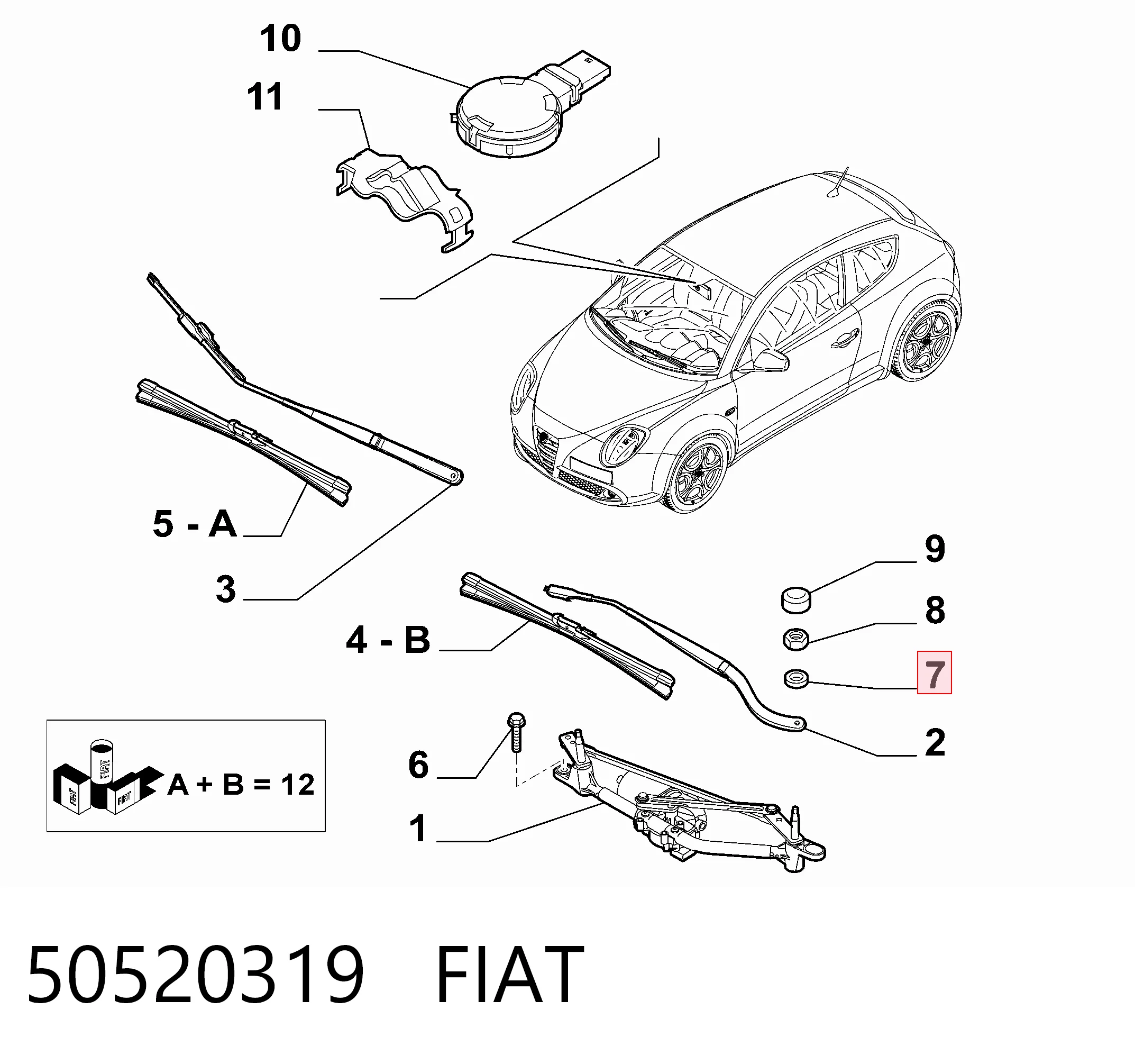 Comprar Trapezio del limpiaparabrisas Alfa Romeo Mito  955 a bajo precio