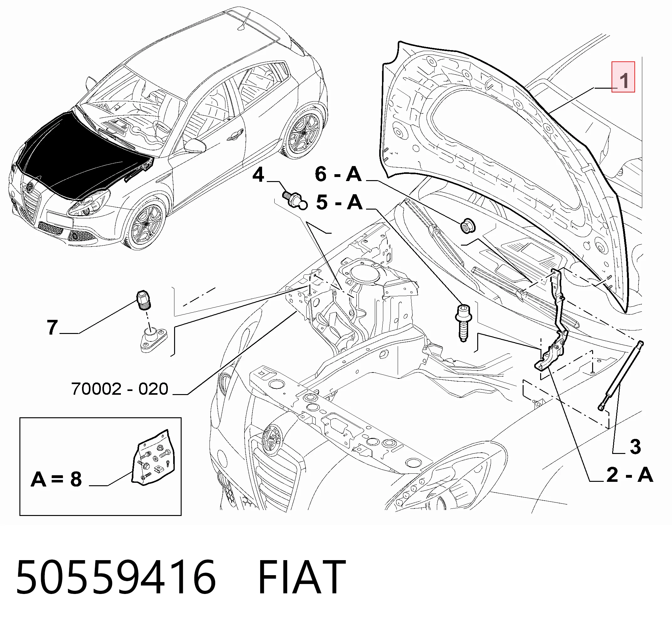 Capot Alfa Romeo Giulietta 