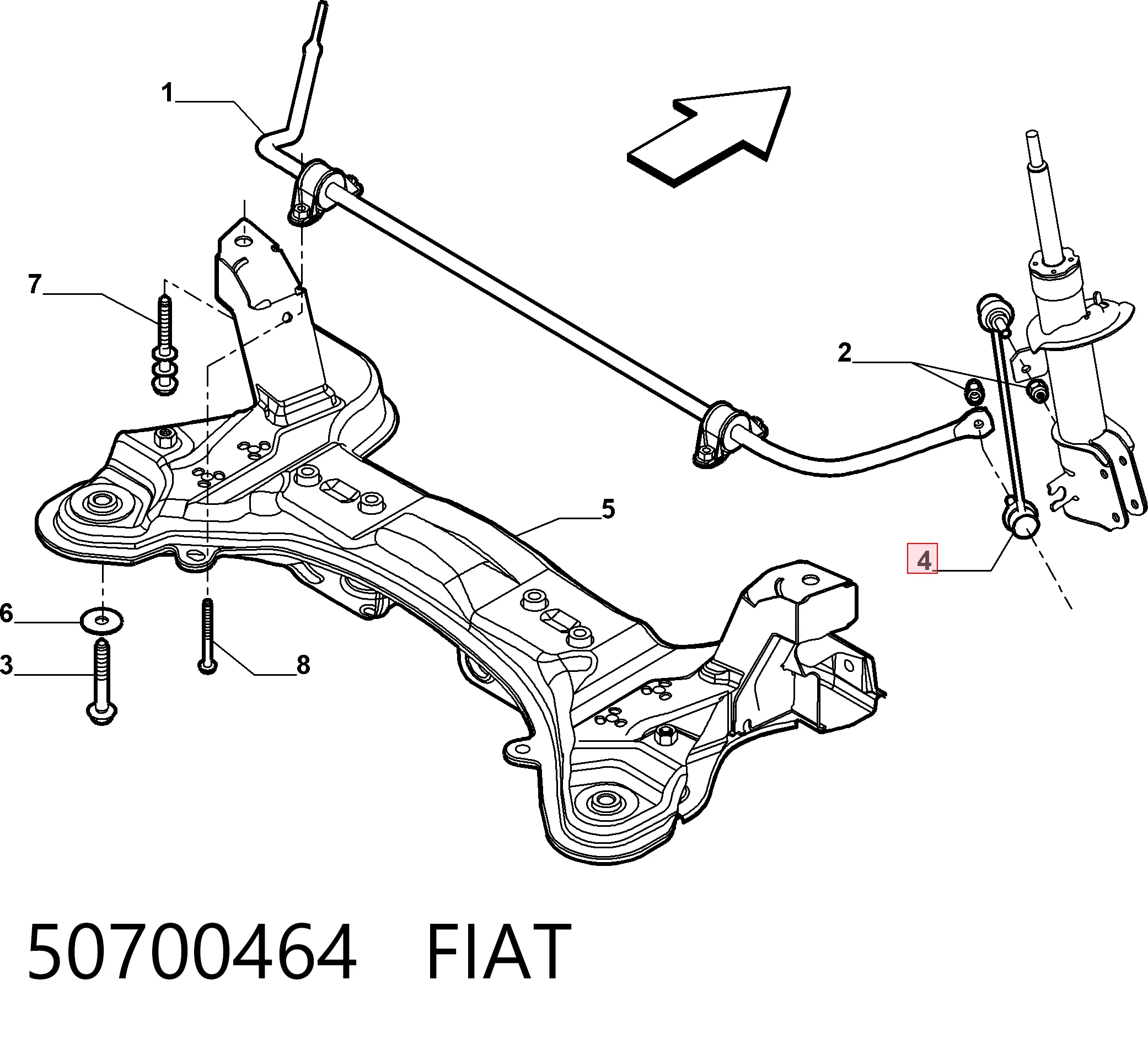 Soporte de la barra estabilizadora delantera Fiat Stilo  desde 12,28 €