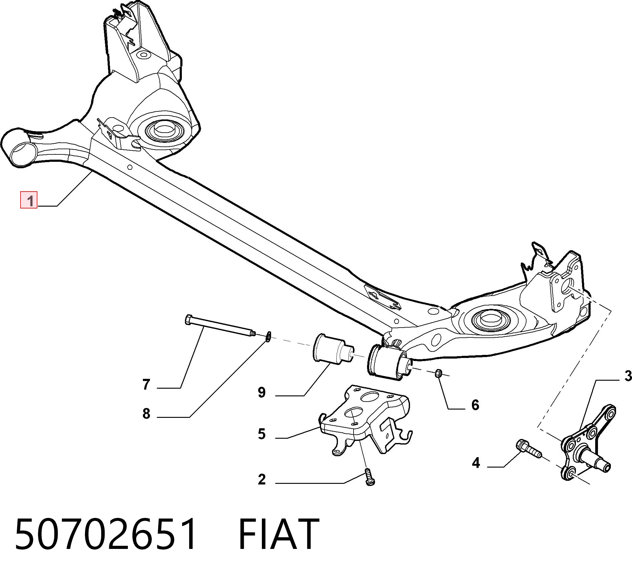 Comprar Subchasis trasero soporte motor Fiat Stilo  192 a bajo precio