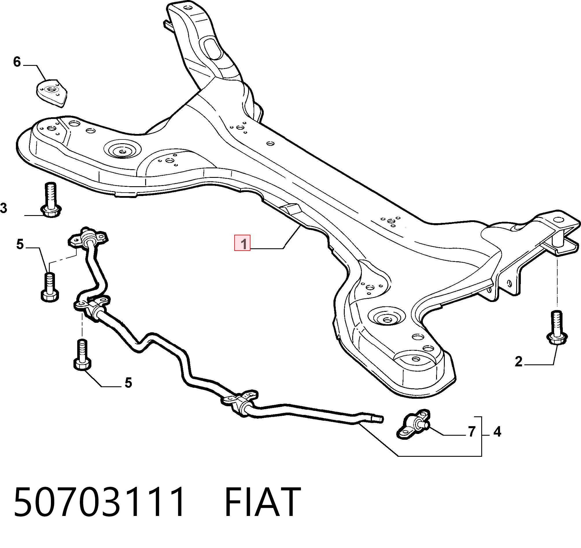 Comprar Subchasis delantero soporte motor Fiat Punto II 188 a bajo precio