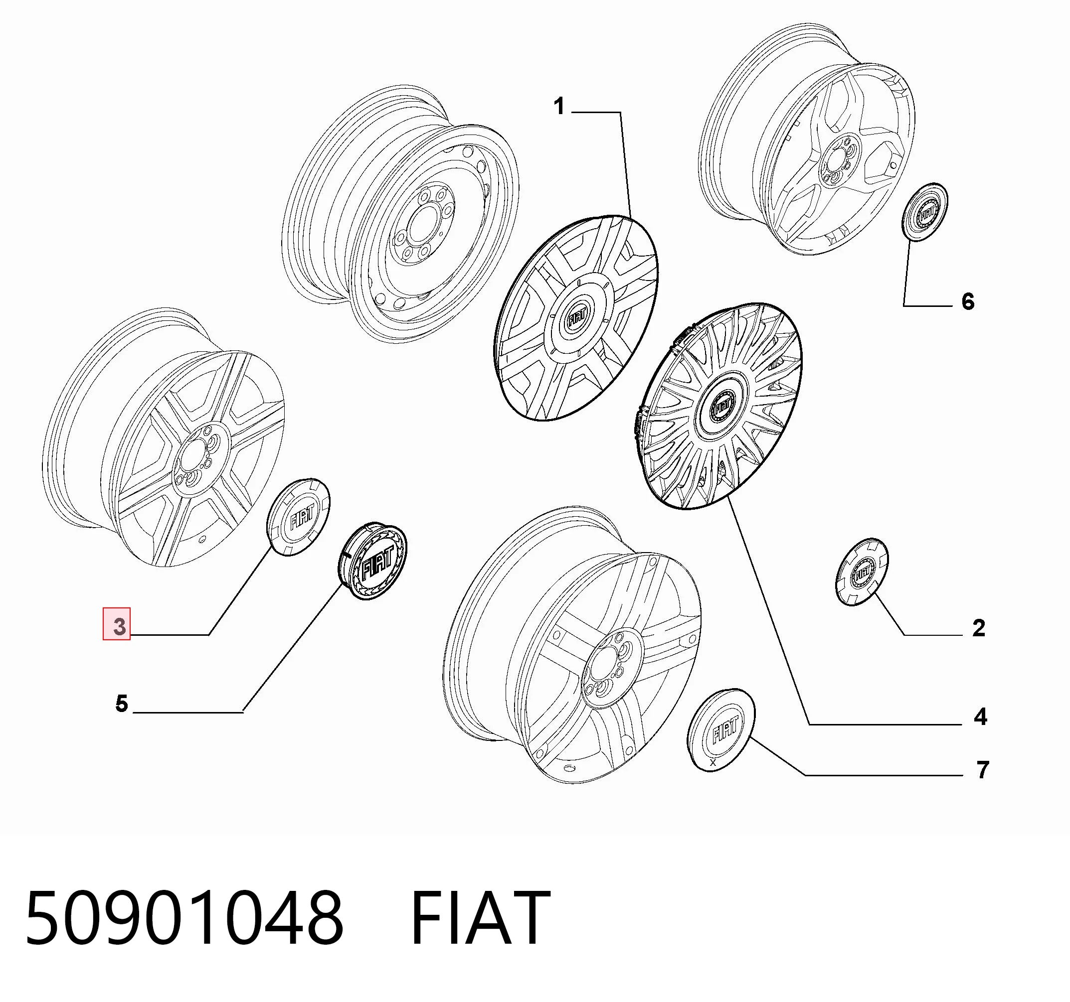 Tapacubos Fiat Stilo 192 segundo mano