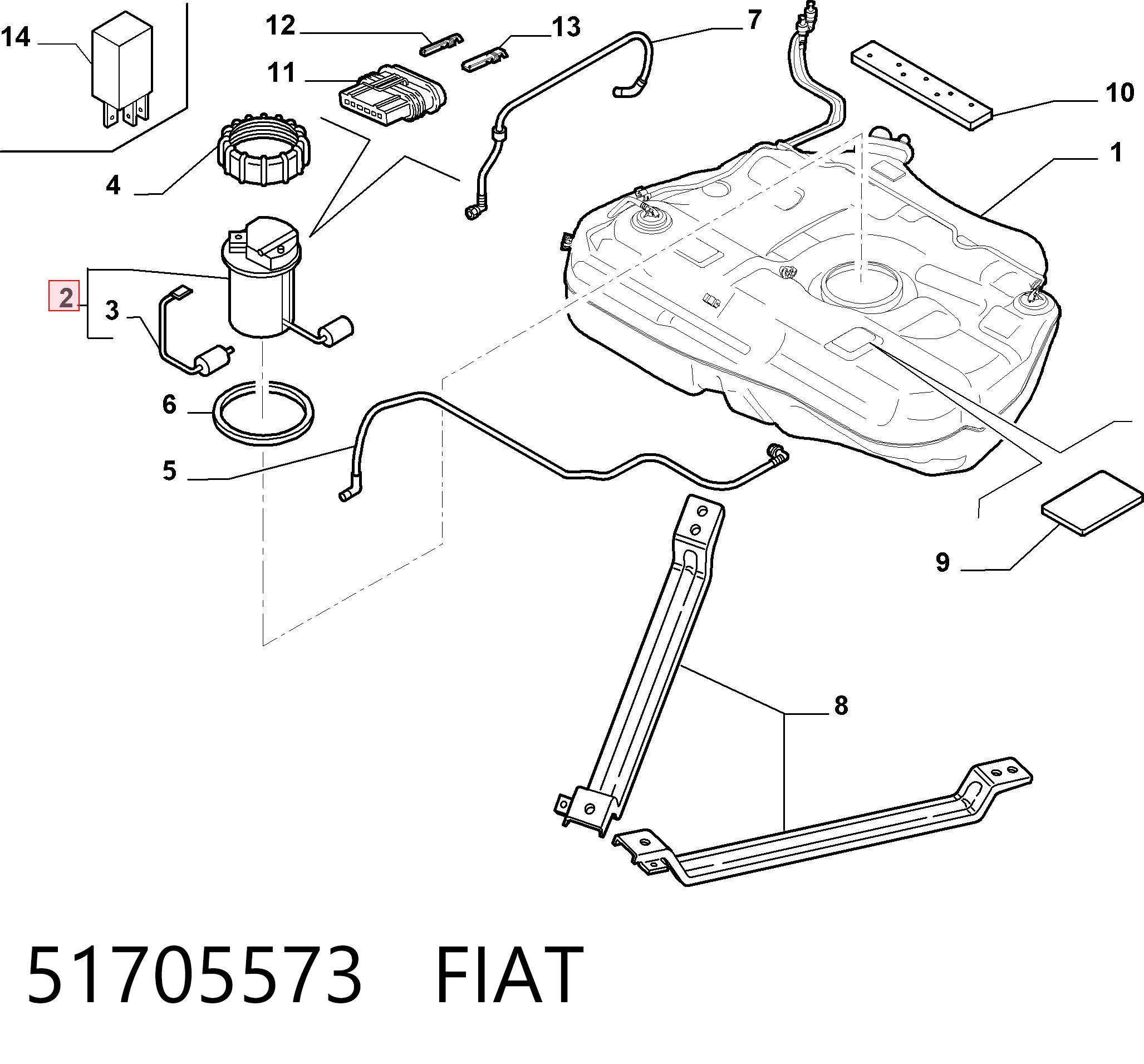 Módulo de alimentación de combustible para Fiat Bravo II 198