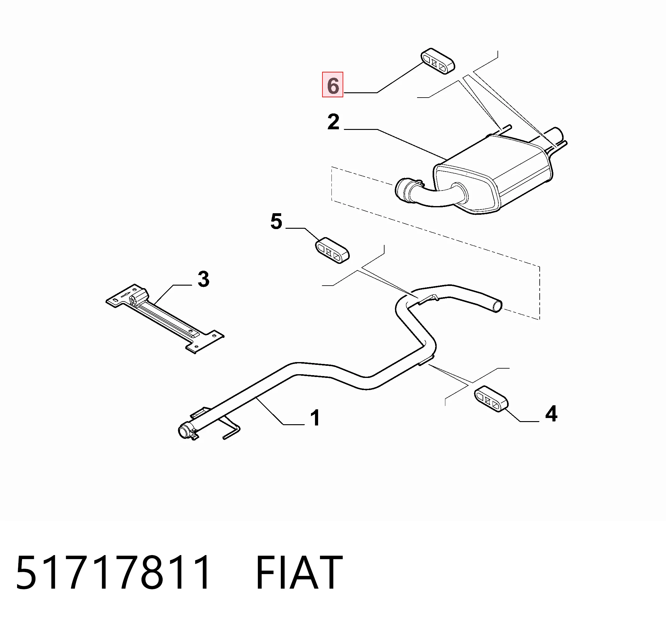 Soporte de escape Alfa Romeo 159  (2005-2011)