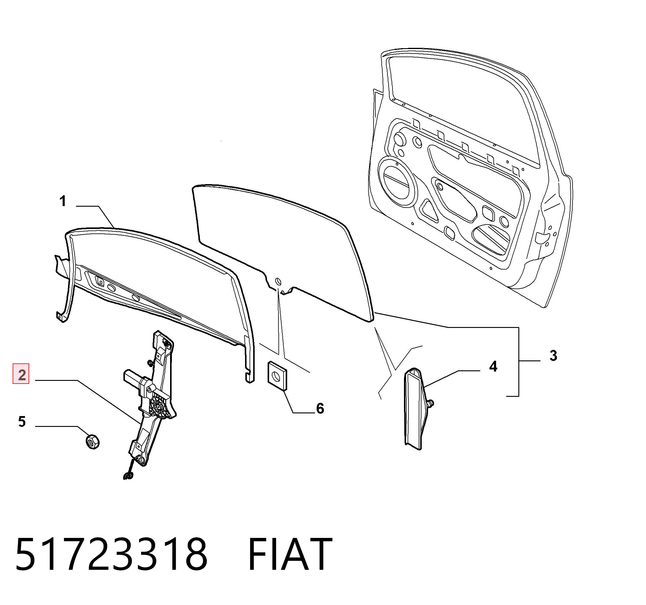 51723318 Fiat/Alfa/Lancia Elevalunas