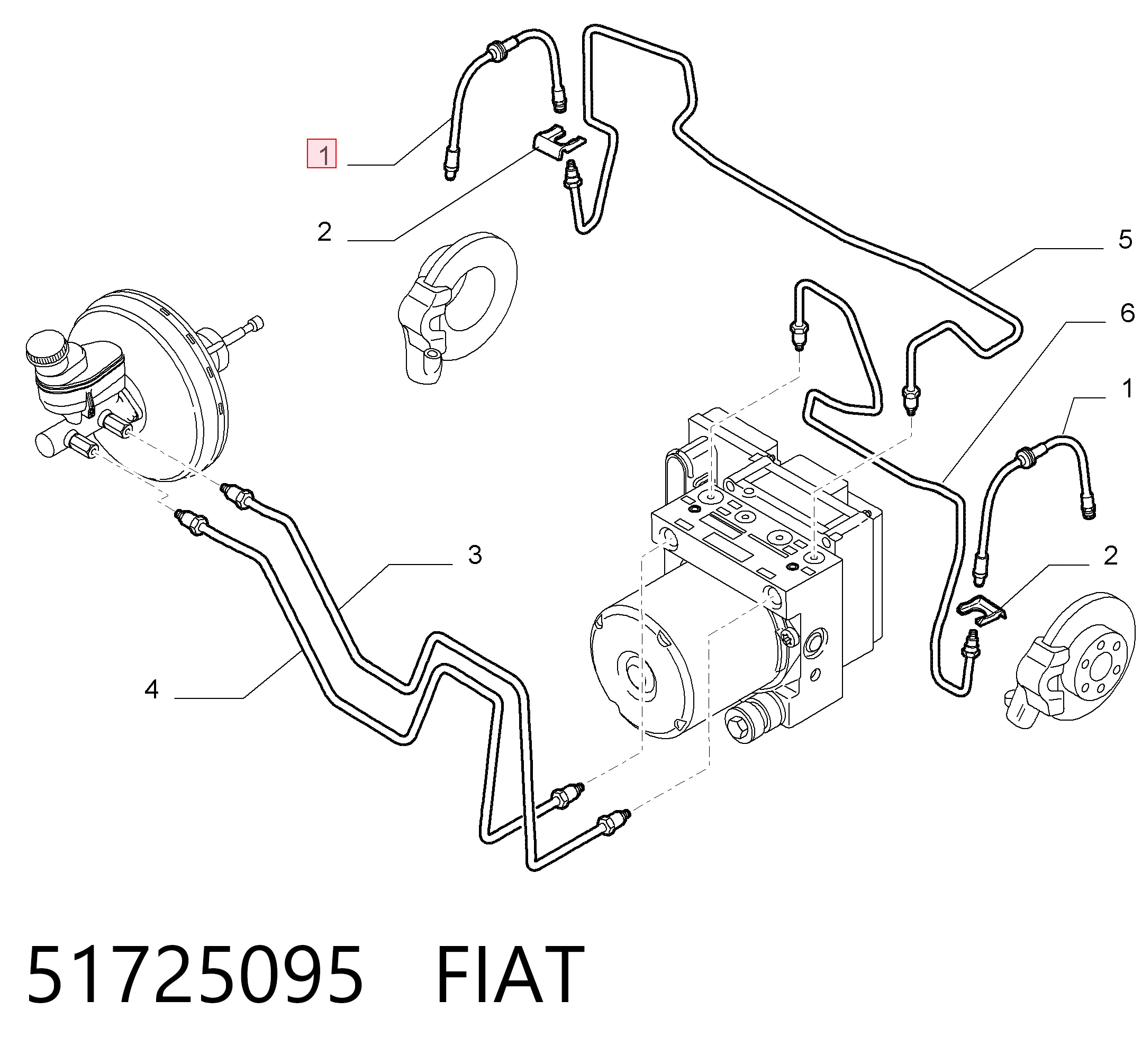 Precio del repuesto Tubo flexible de frenos delantero Jumper  bus