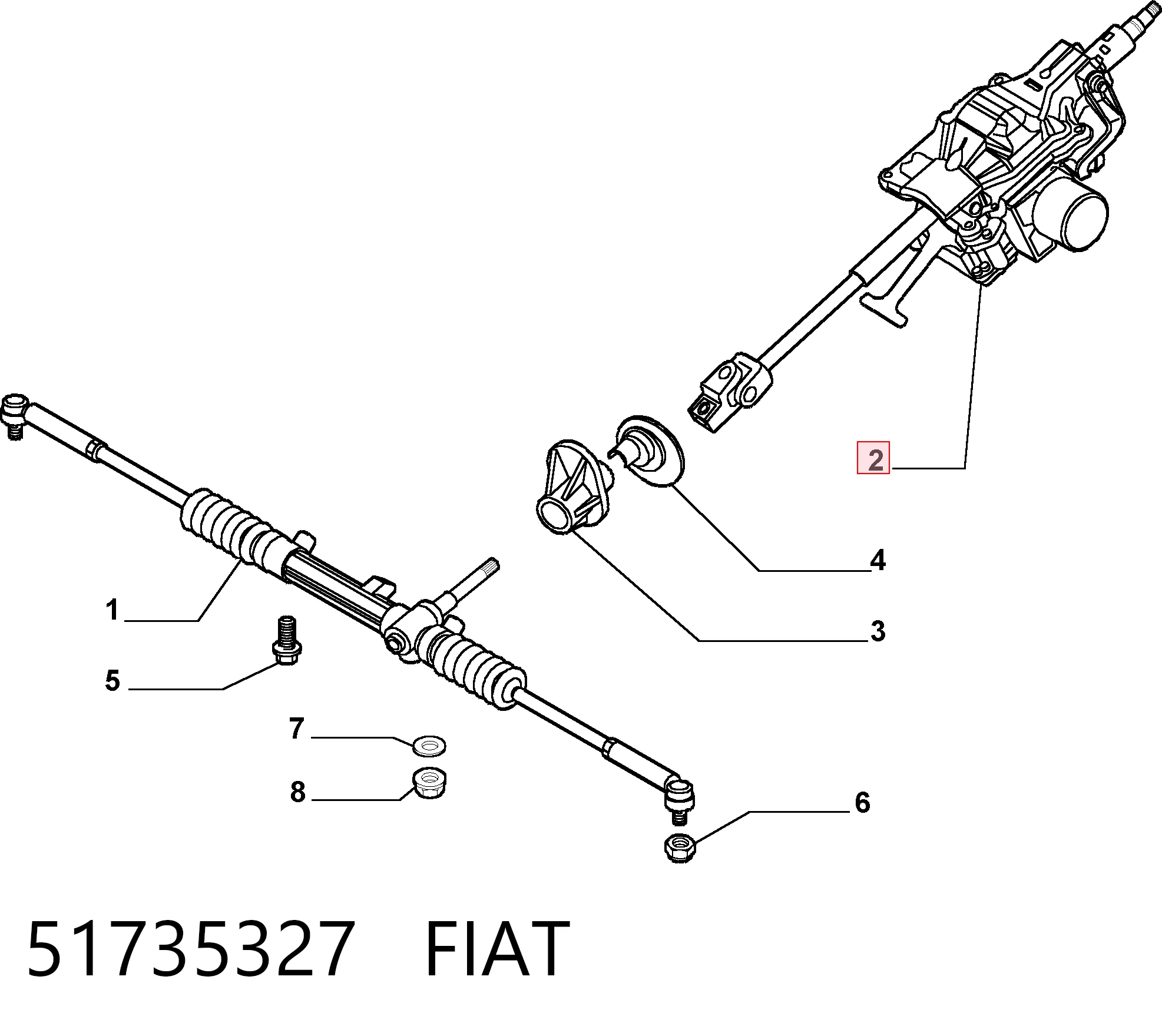 Comprar Columna dirección Fiat Stilo  192