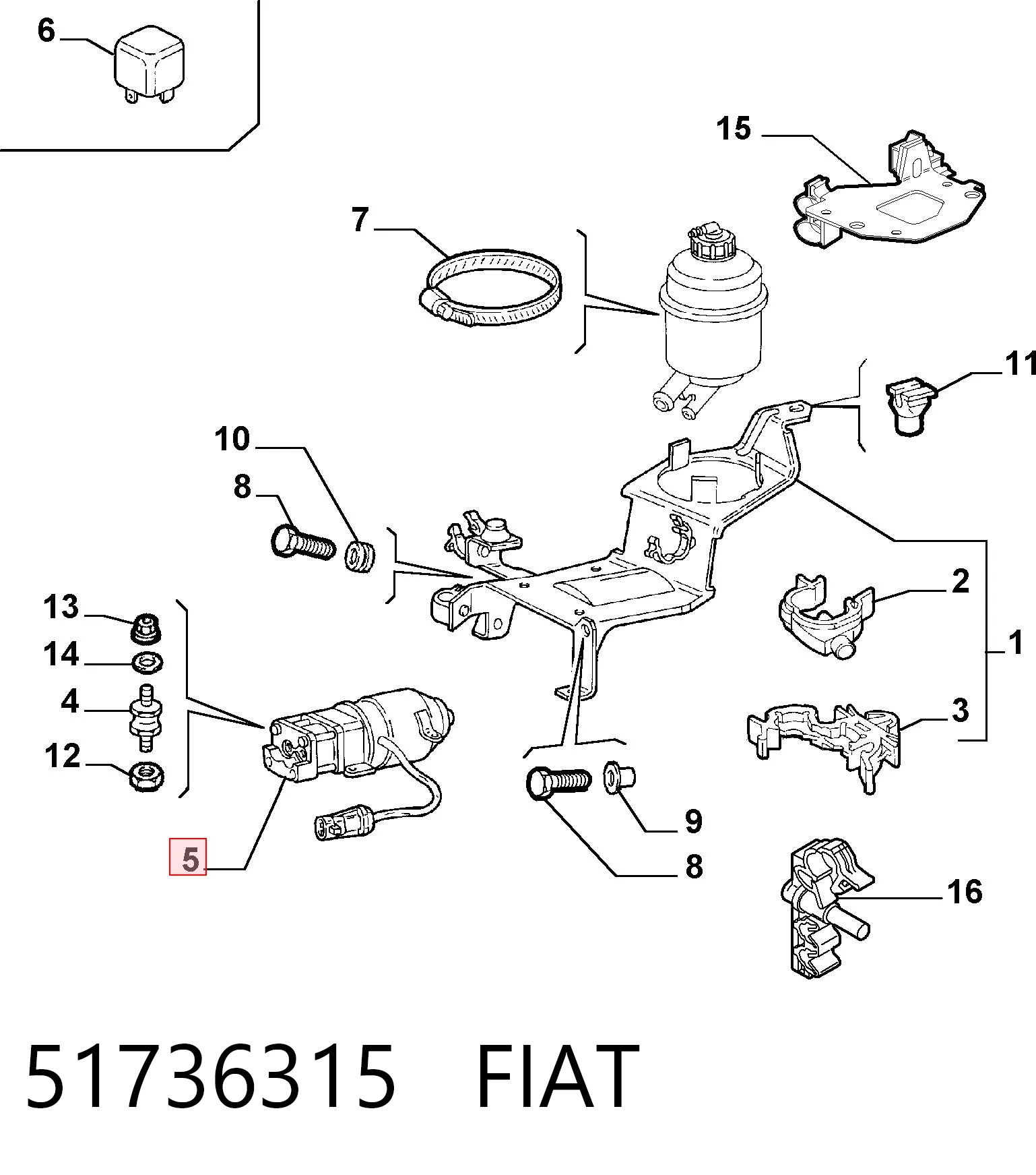 51736315 Fiat/Alfa/Lancia Bomba del módulo de cambio