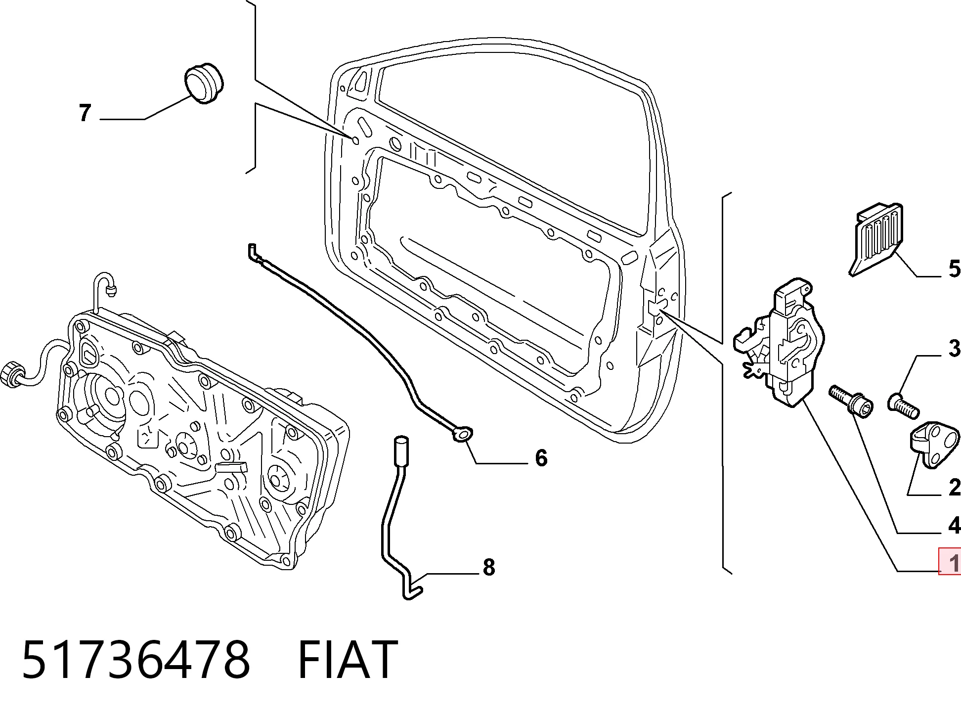 Cerradura Fiat Stilo hatchback (192) (2001 - 2006) precio, desde 36,30 EUR