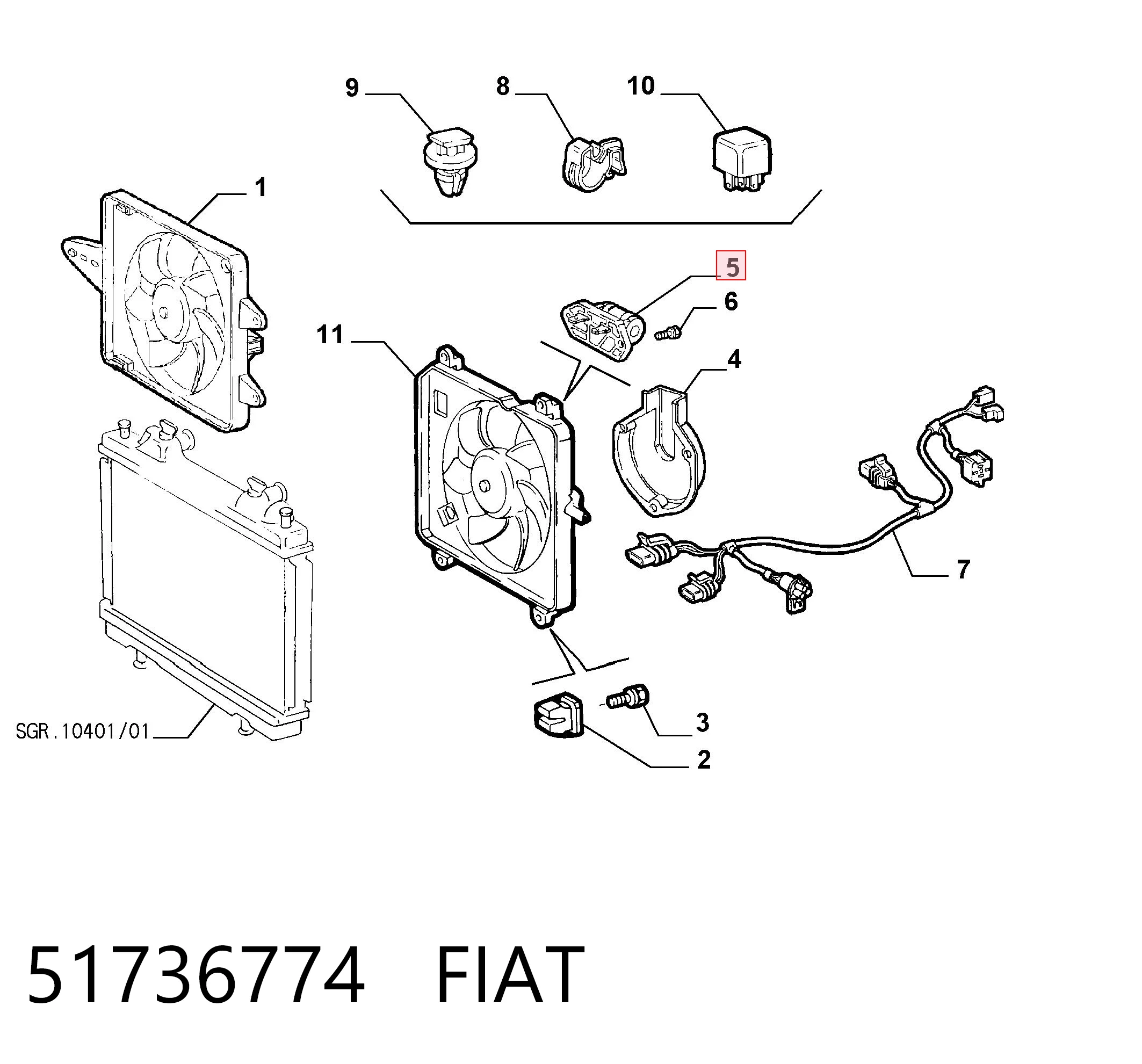 51736774 Fiat/Alfa/Lancia Resistencia de calefacción