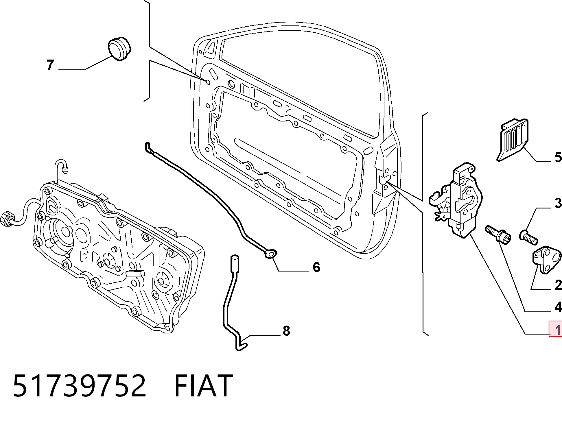  Cerradura Fiat Stilo 