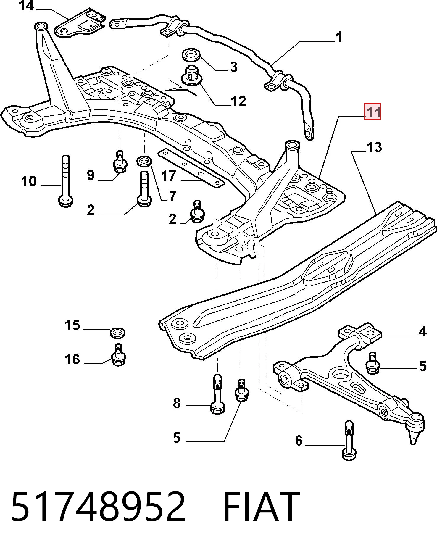 Comprar Subchasis delantero soporte motor Alfa Romeo 147 937 a bajo precio