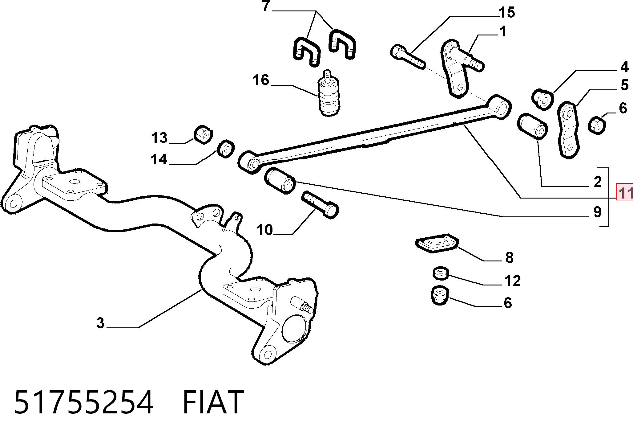 Comprar Ballesta trasera Fiat Doblo 263 a bajo precio