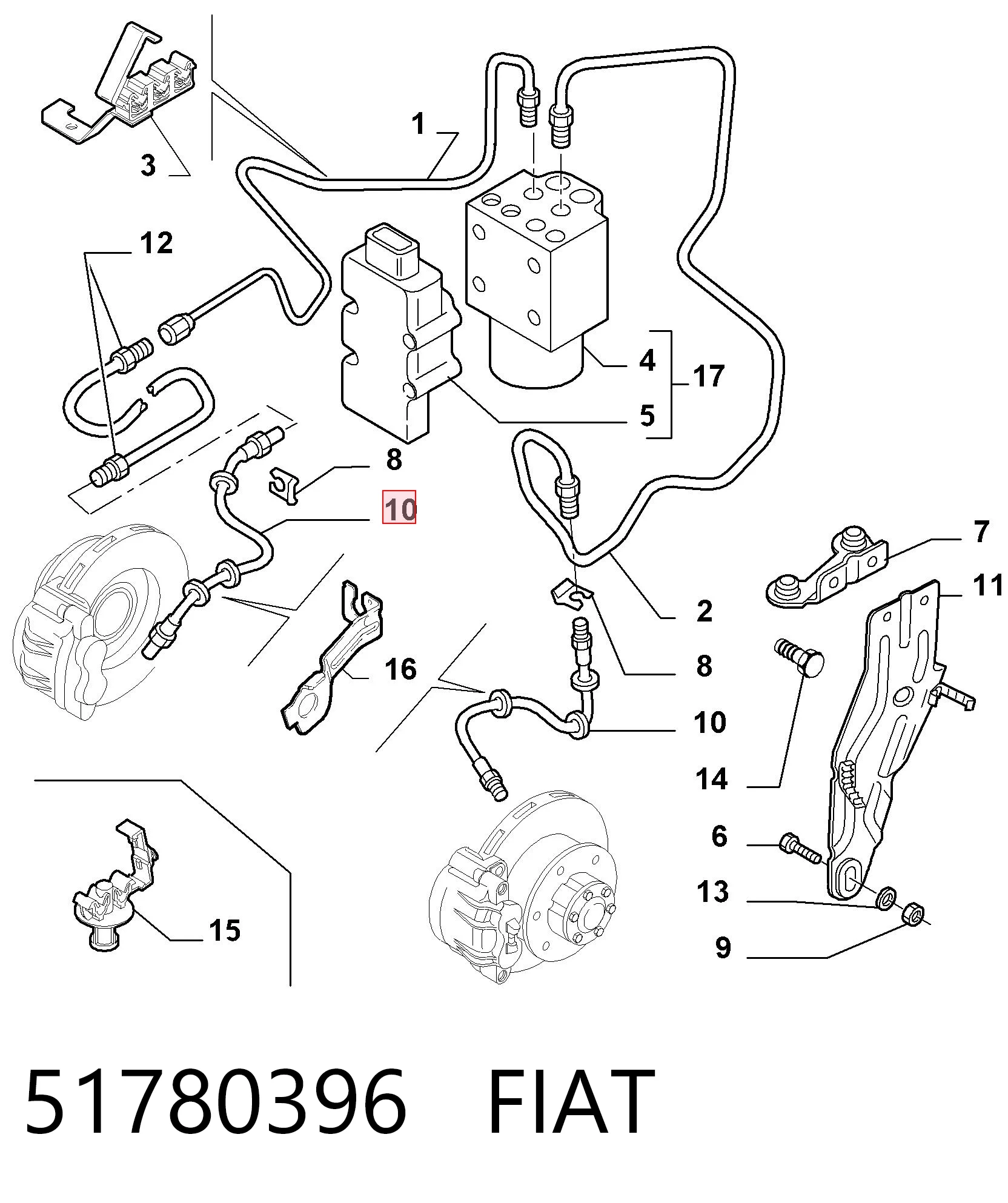 Comprar Latiguillo de freno delantero Alfa Romeo 159  939 a bajo precio