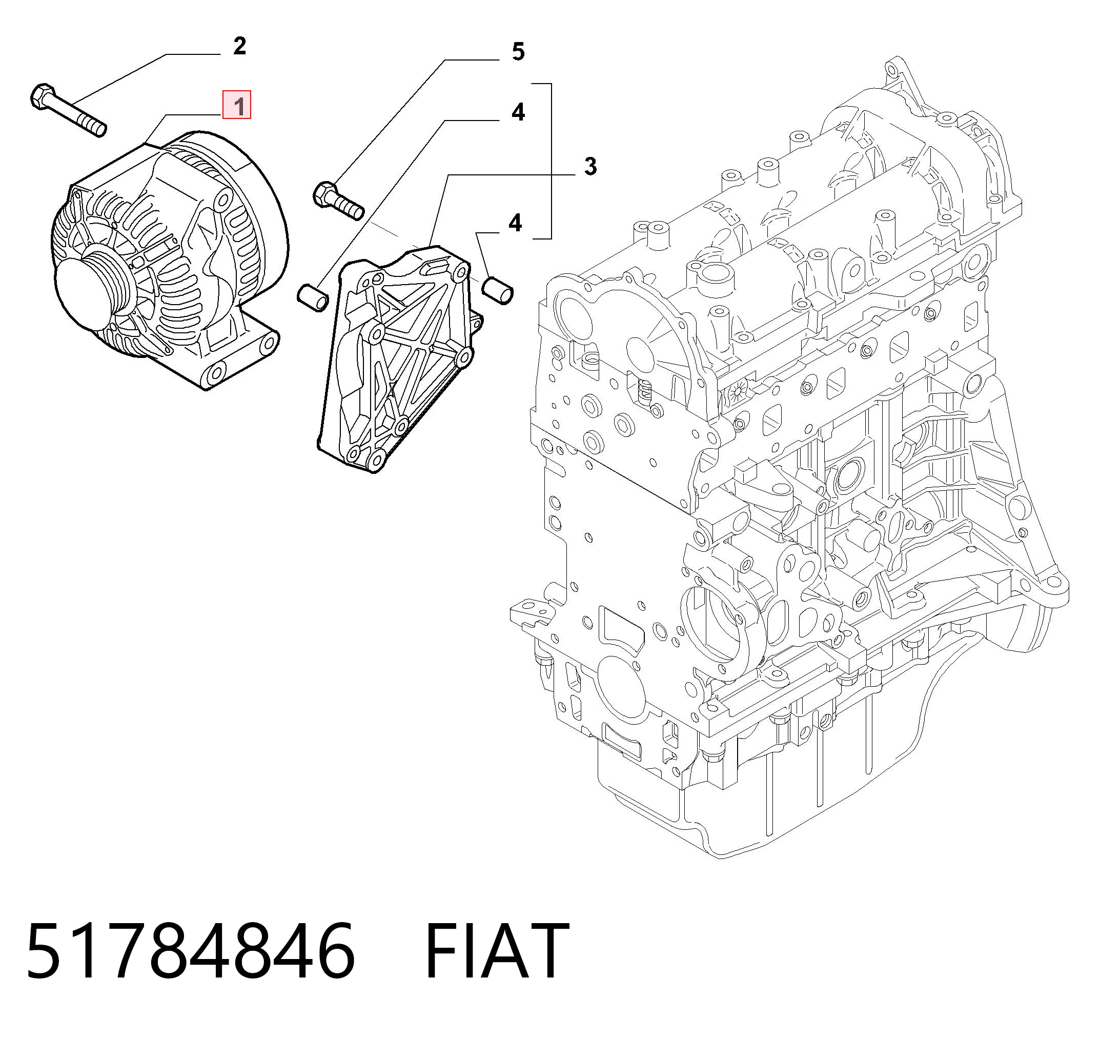 51784846 Fiat/Alfa/Lancia Alternador de coche