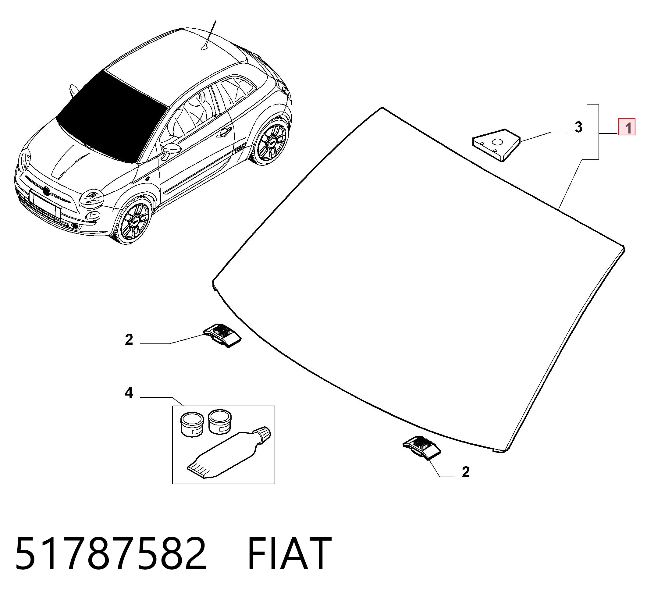 Comprar Parabrisas Fiat 500  312 a bajo precio