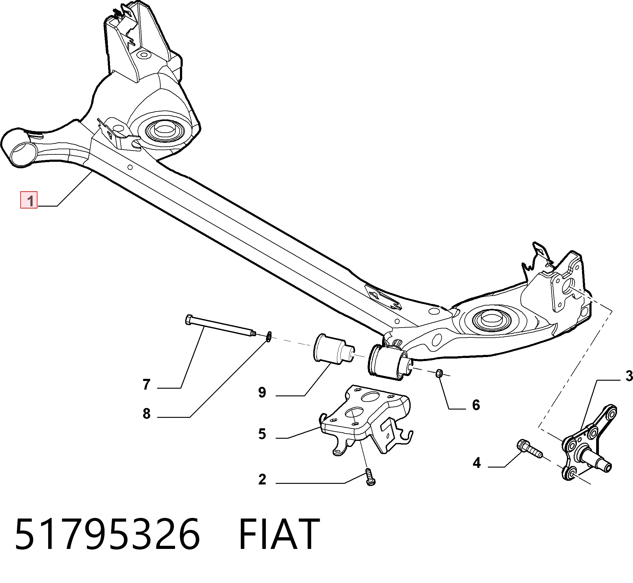 Puente trasero para Fiat Stilo 192