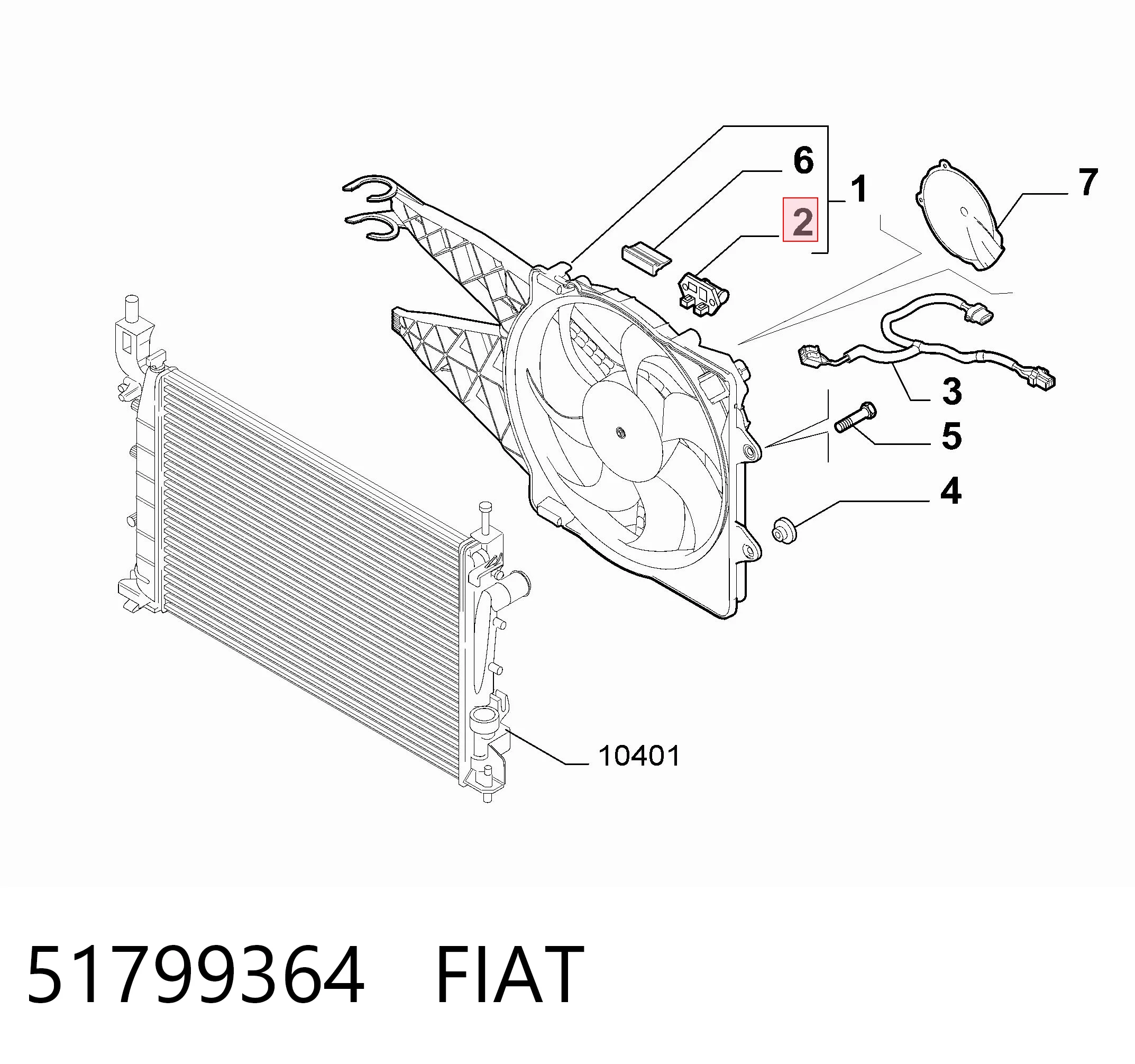 51799364 Fiat/Alfa/Lancia Resistencia de calefacción