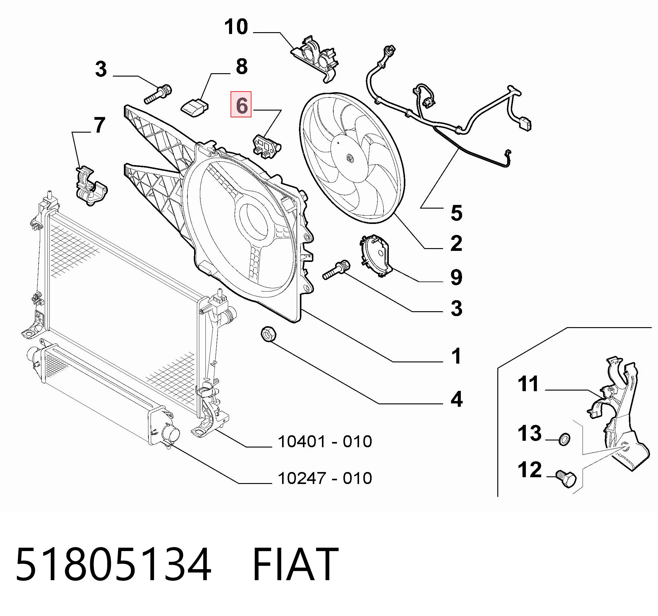 51805134 Fiat/Alfa/Lancia Resistencia de calefacción