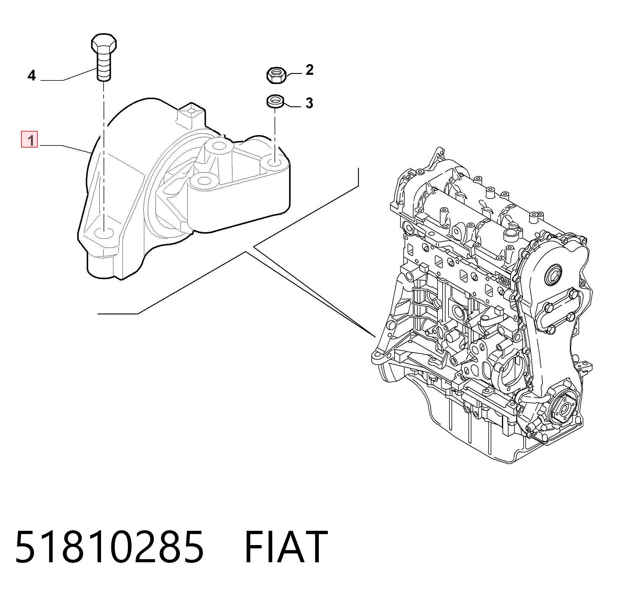 Comprar Soporte delantero del motor Fiat Fiorino  225 a bajo precio